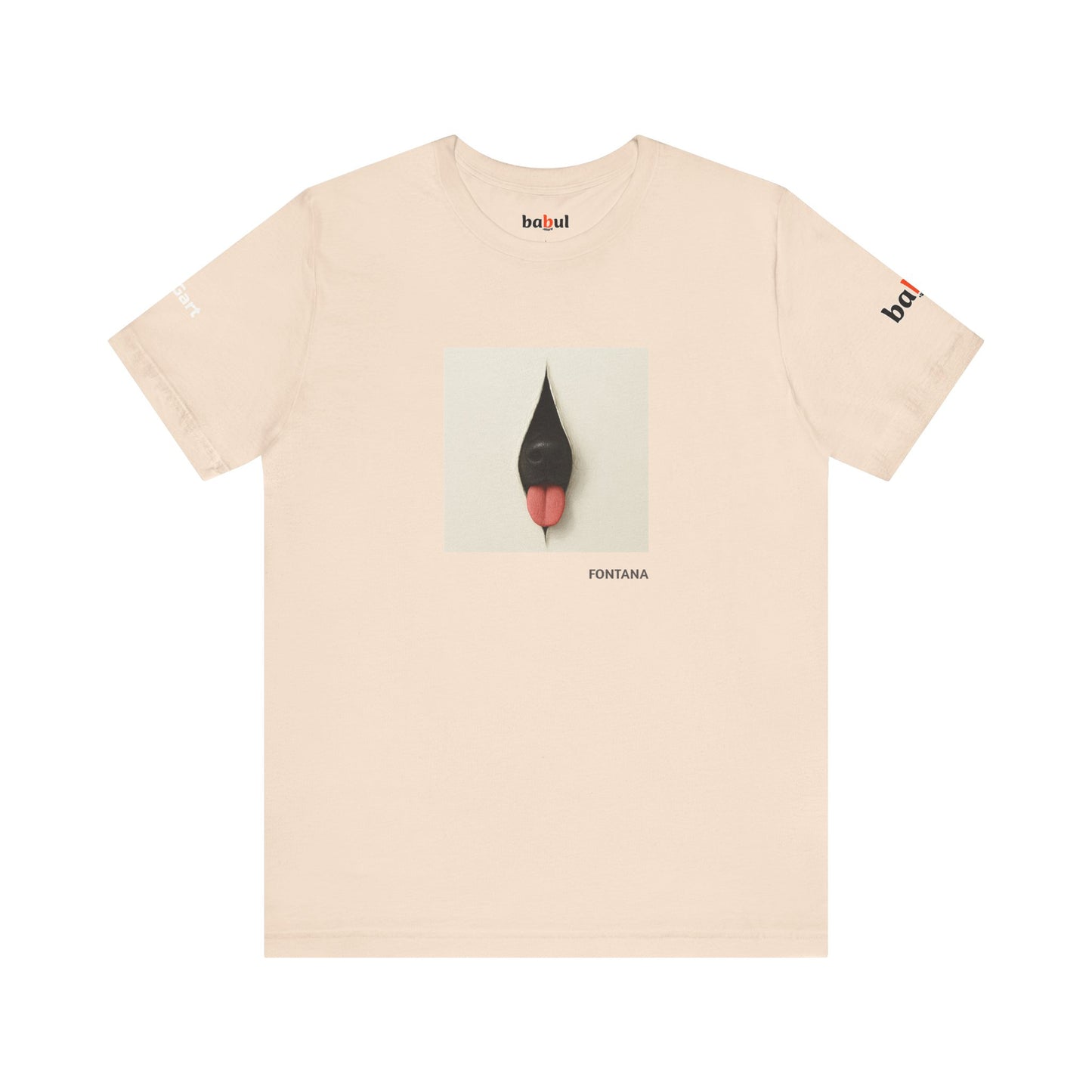 DOGART Unisex Jersey Dog T-Shirt - FONTANA - Iconic Painting Reimagined with Dogs