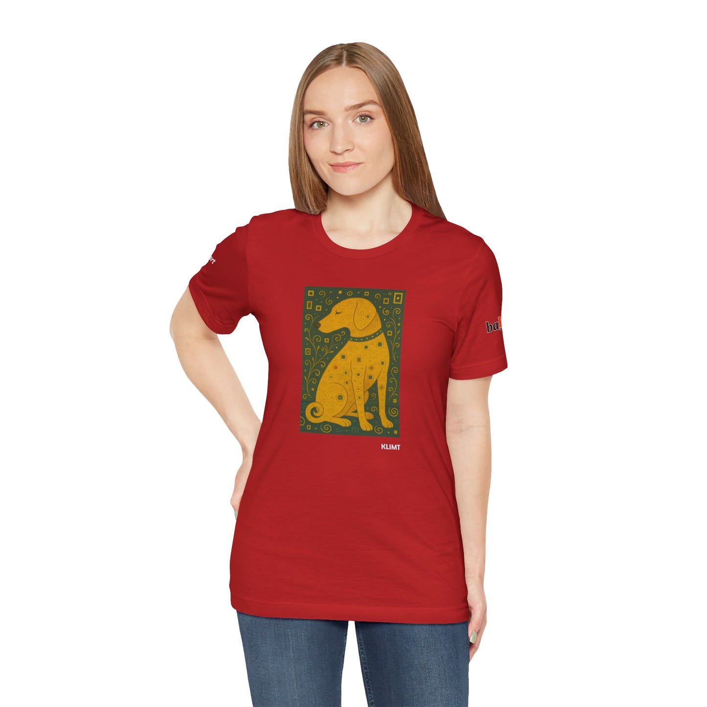 DOGART Unisex Jersey Dog T-Shirt - KLIMT - Iconic Painting Reimagined with Dogs