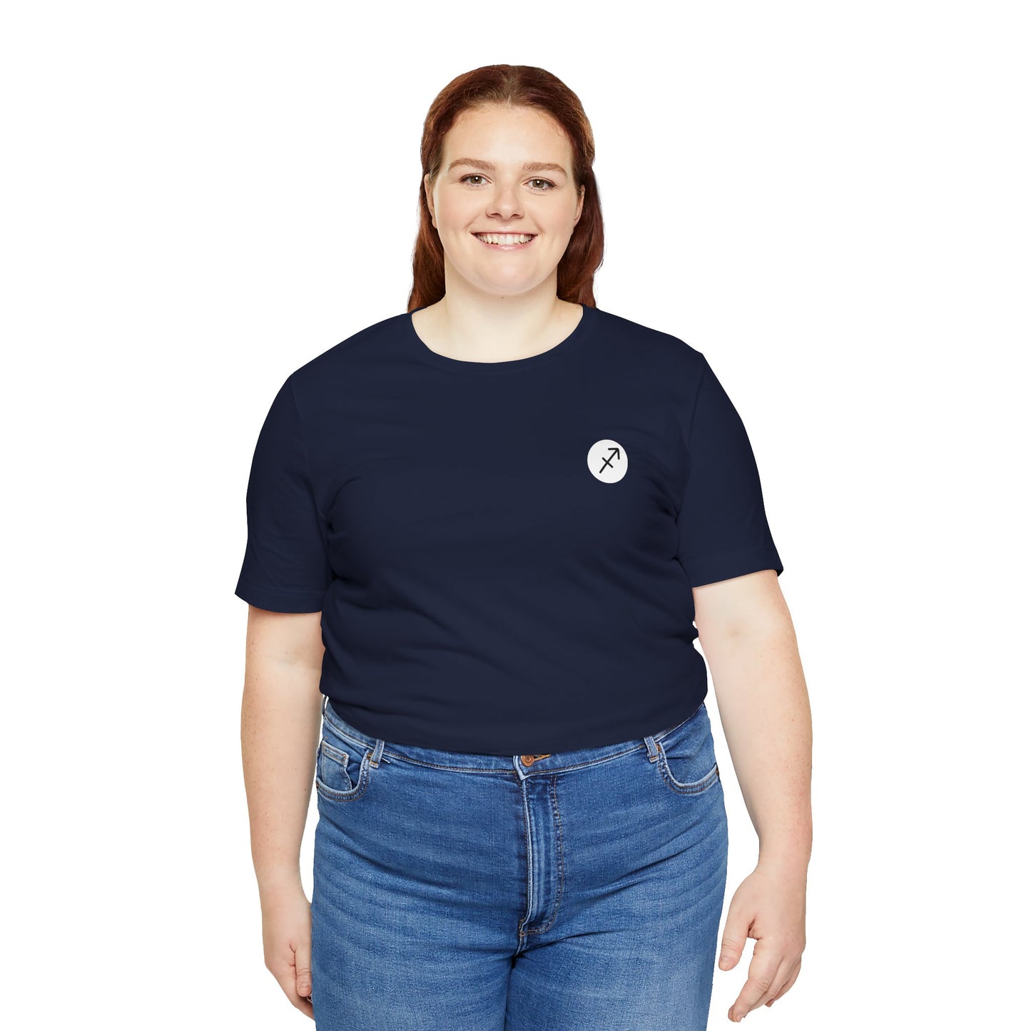 Sagittarius - Gothic Zodiac T-Shirt. Blue graphic on the back. Zodiac in the Shadows