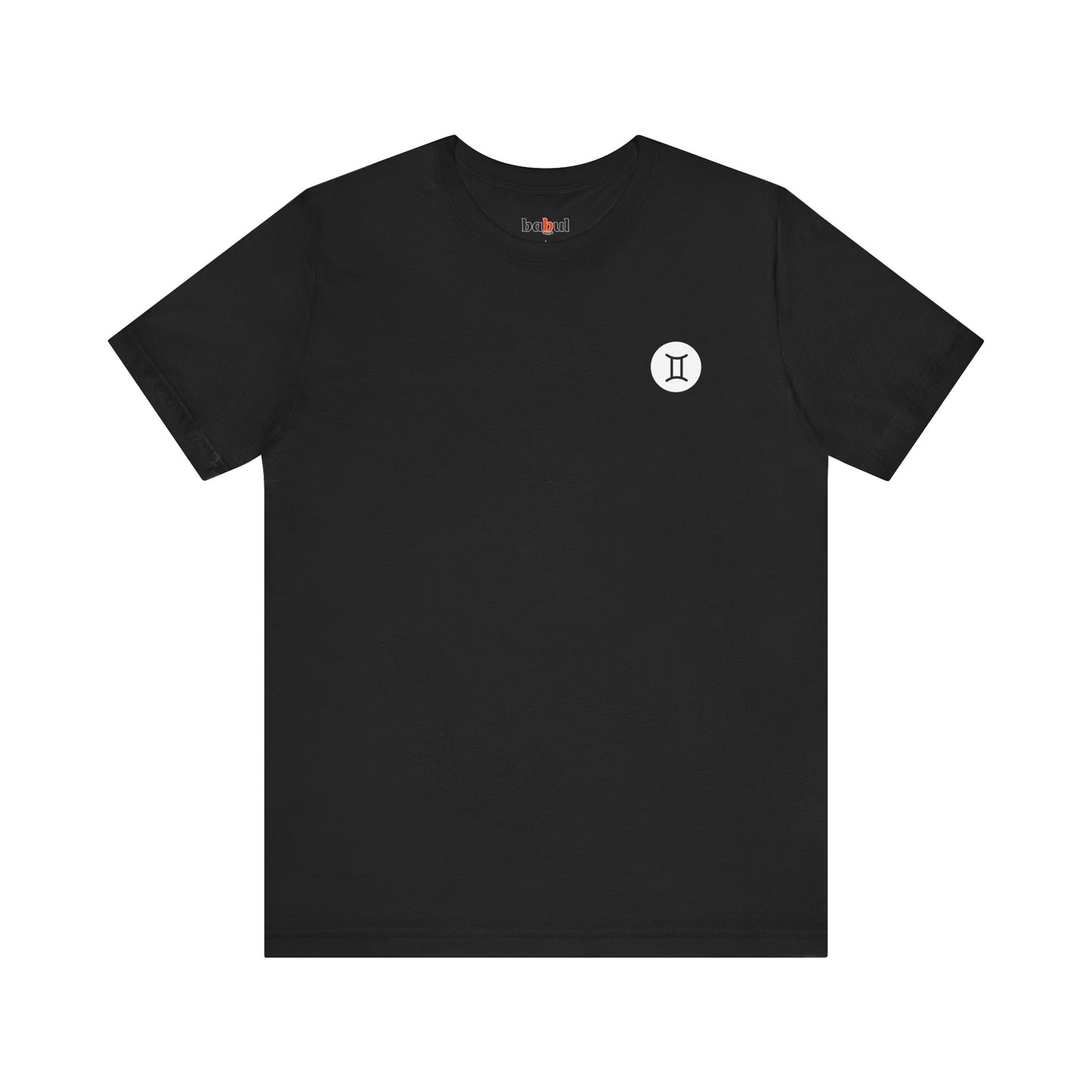 Gemini - Gothic Zodiac T-Shirt. Blue graphic on the back. Zodiac in the Shadows