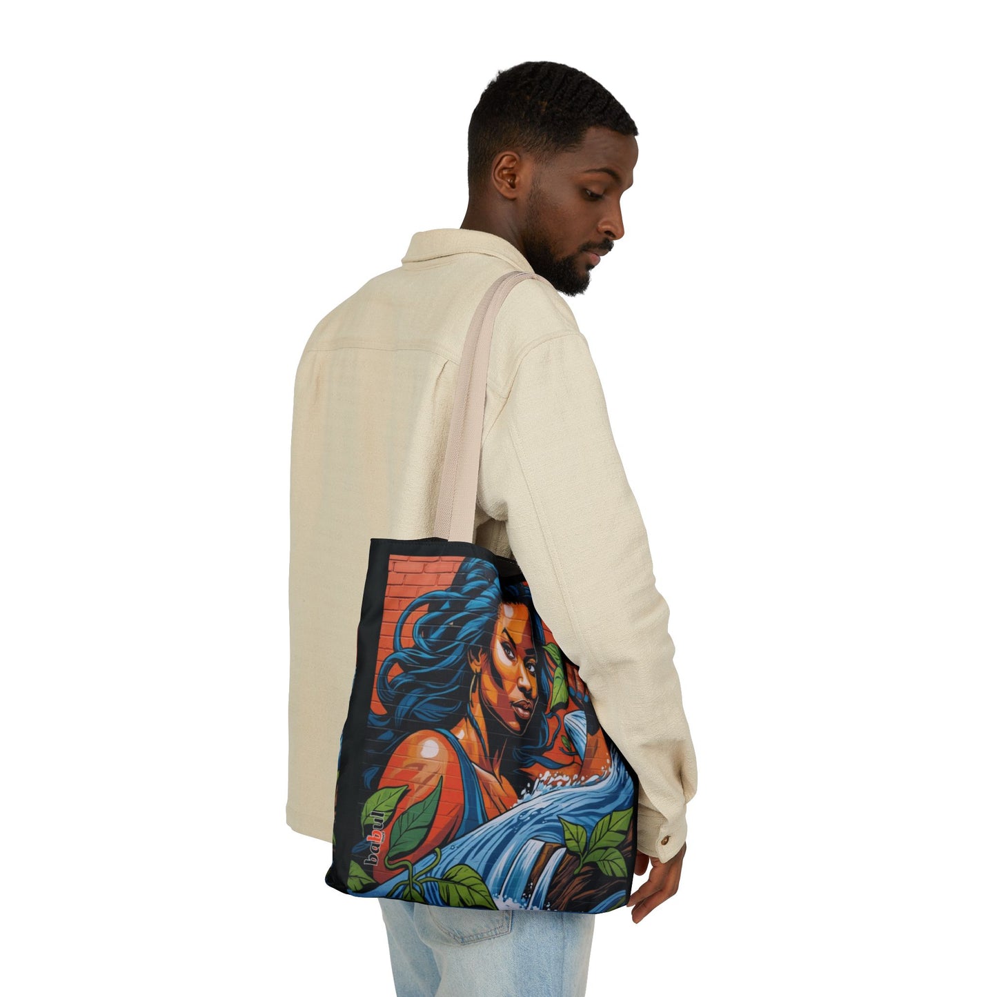 Artistic Surge - Eco-Friendly Canvas Tote Bag - WOMAN WITH WATER