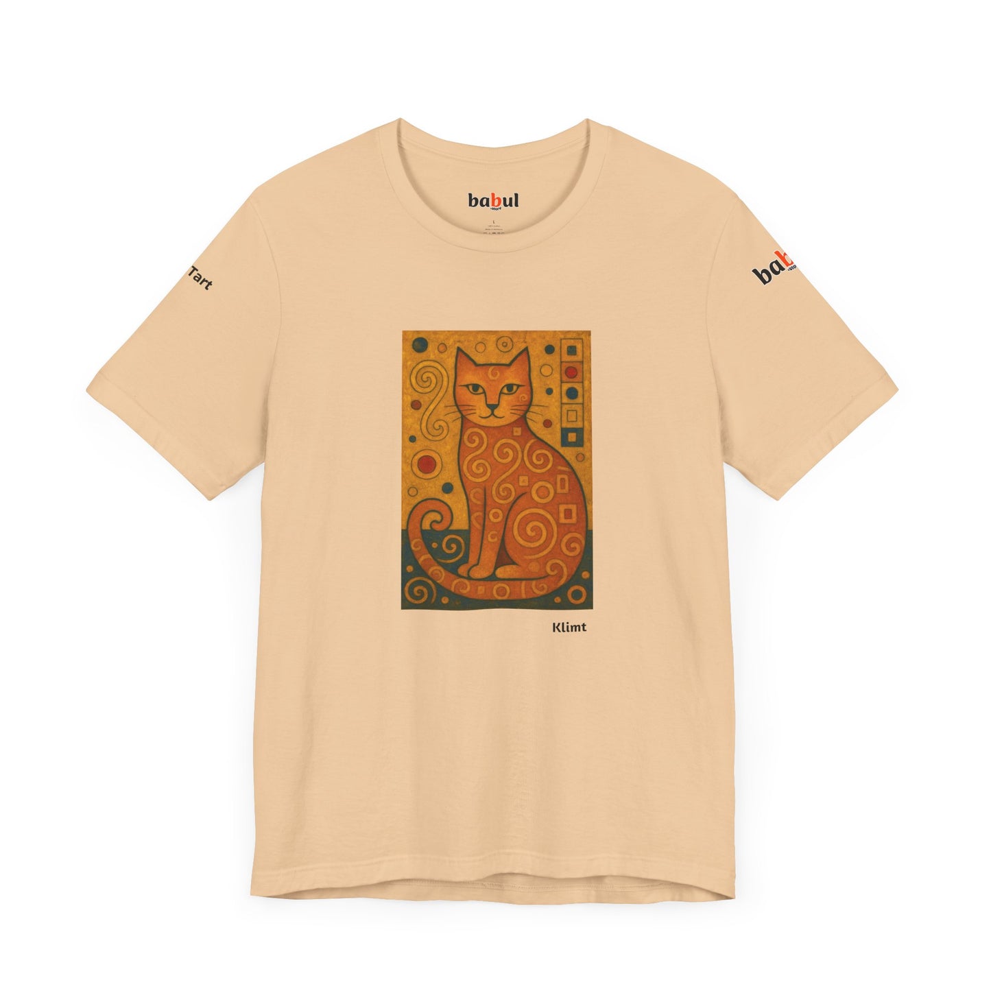 CATART Unisex Jersey Cat T-Shirt - KLIMT - Iconic Painting Reimagined with Cats
