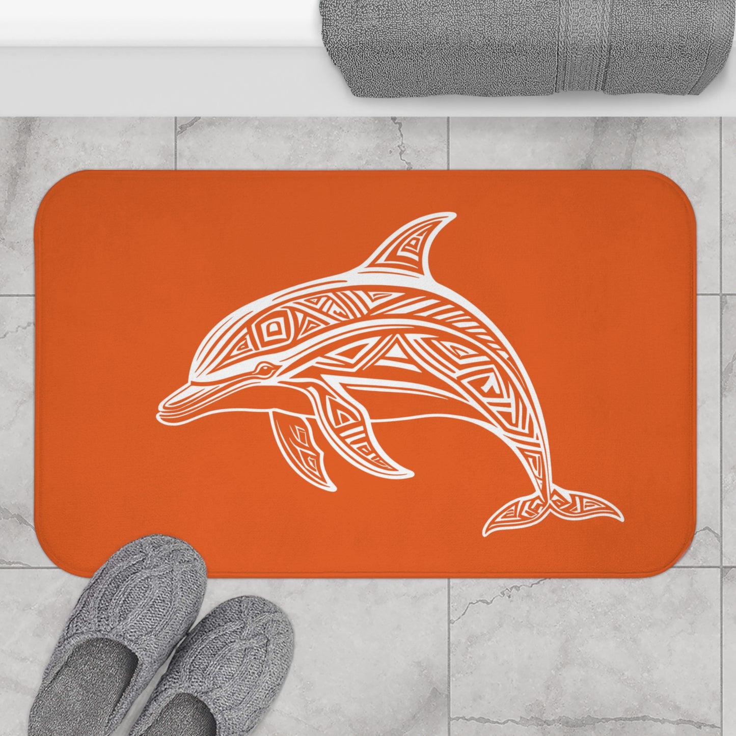 Tribal Bath Mat. Ocean Energy, Tribal Style