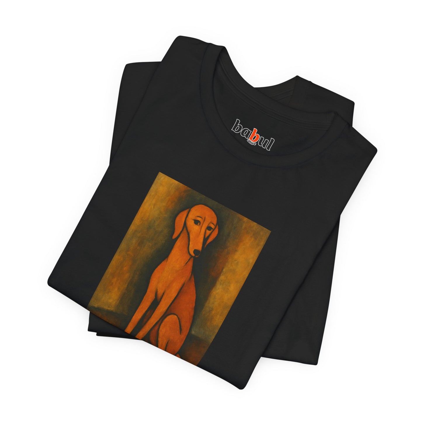 DOGART Unisex Jersey DOG T-Shirt - MODIGLIANI - Iconic Painting Reimagined with Dogs