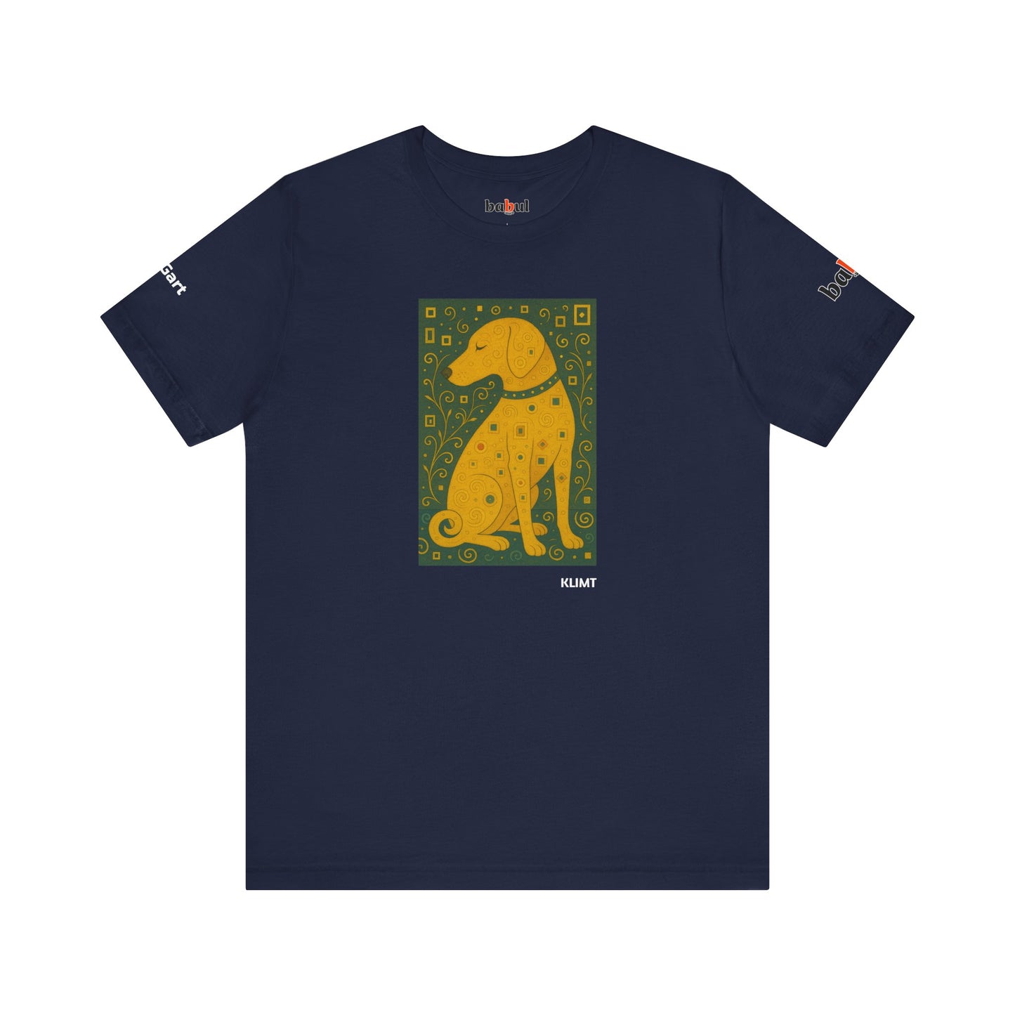 DOGART Unisex Jersey Dog T-Shirt - KLIMT - Iconic Painting Reimagined with Dogs