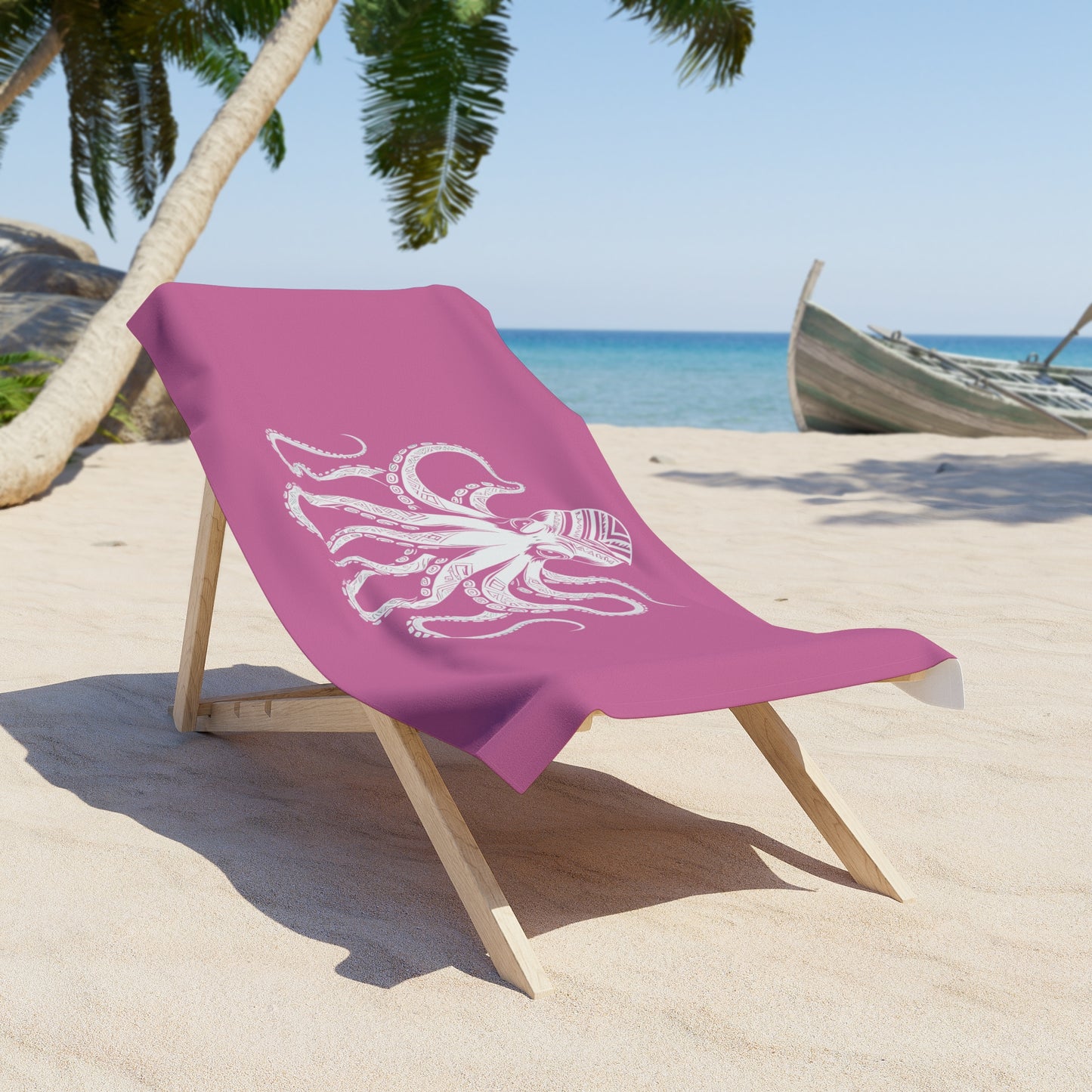 Tribal Waves Beach Towel - OCTOPUS