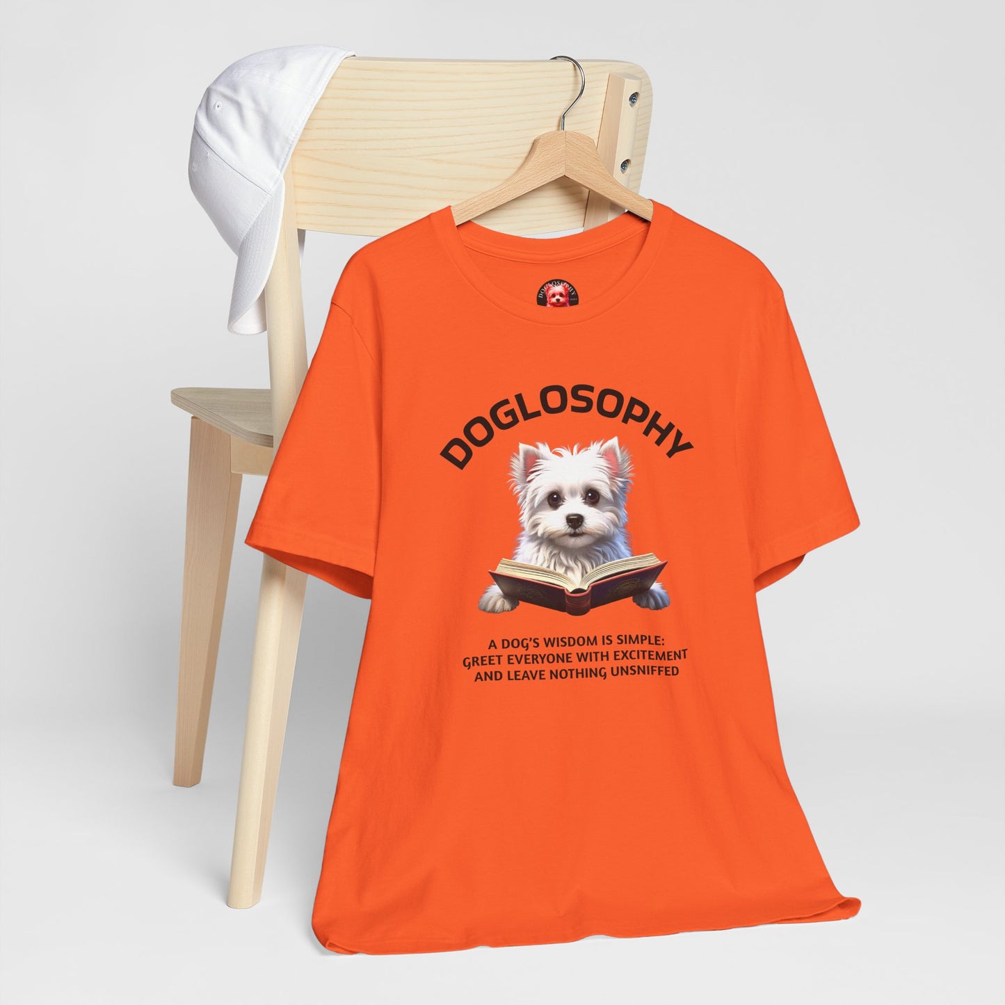 Doglosophy Unisex Jersey Short Sleeve Tee – "A Dog's wisdom is simple" Design