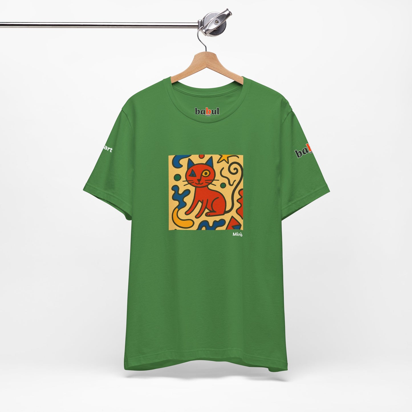CATART Unisex Jersey Cat T-Shirt - MIRO - Iconic Painting Reimagined with Cats