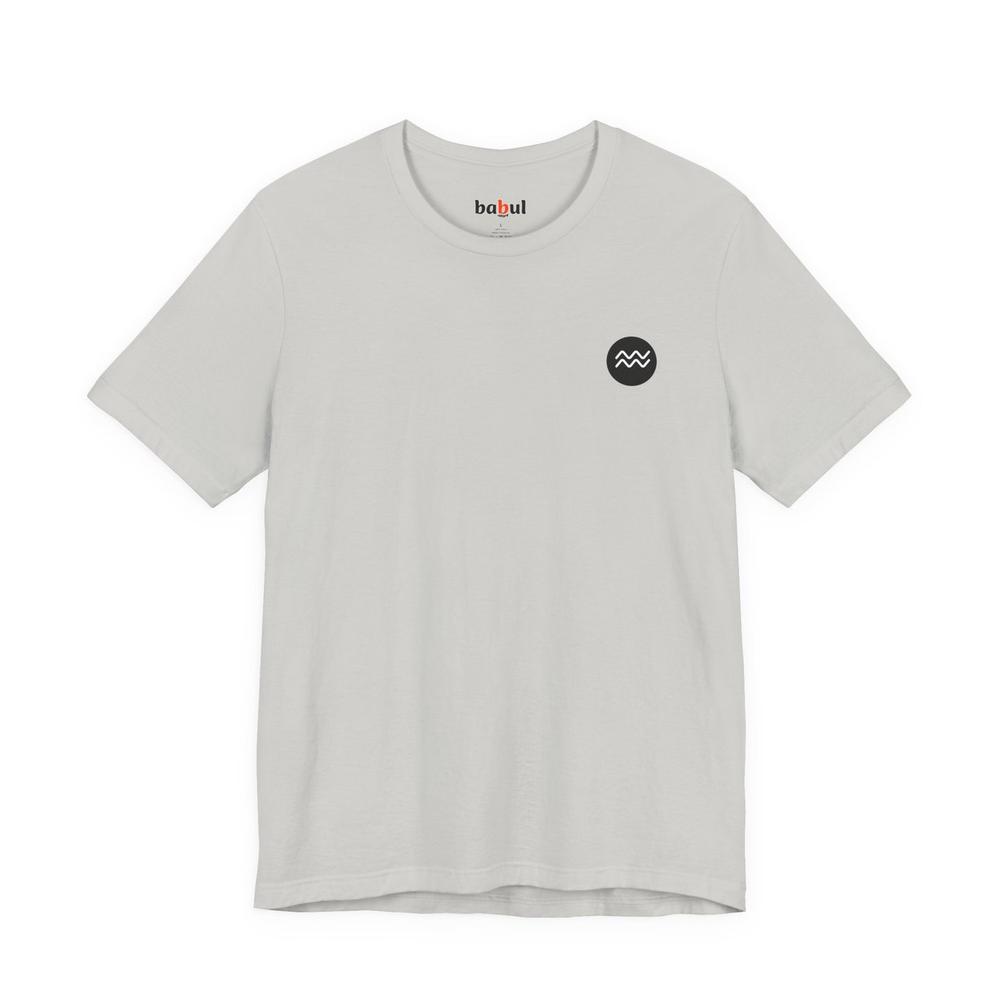 Aquarius - Gothic Zodiac, Red Graphic on the back T-Shirt. Zodiac in the Shadows