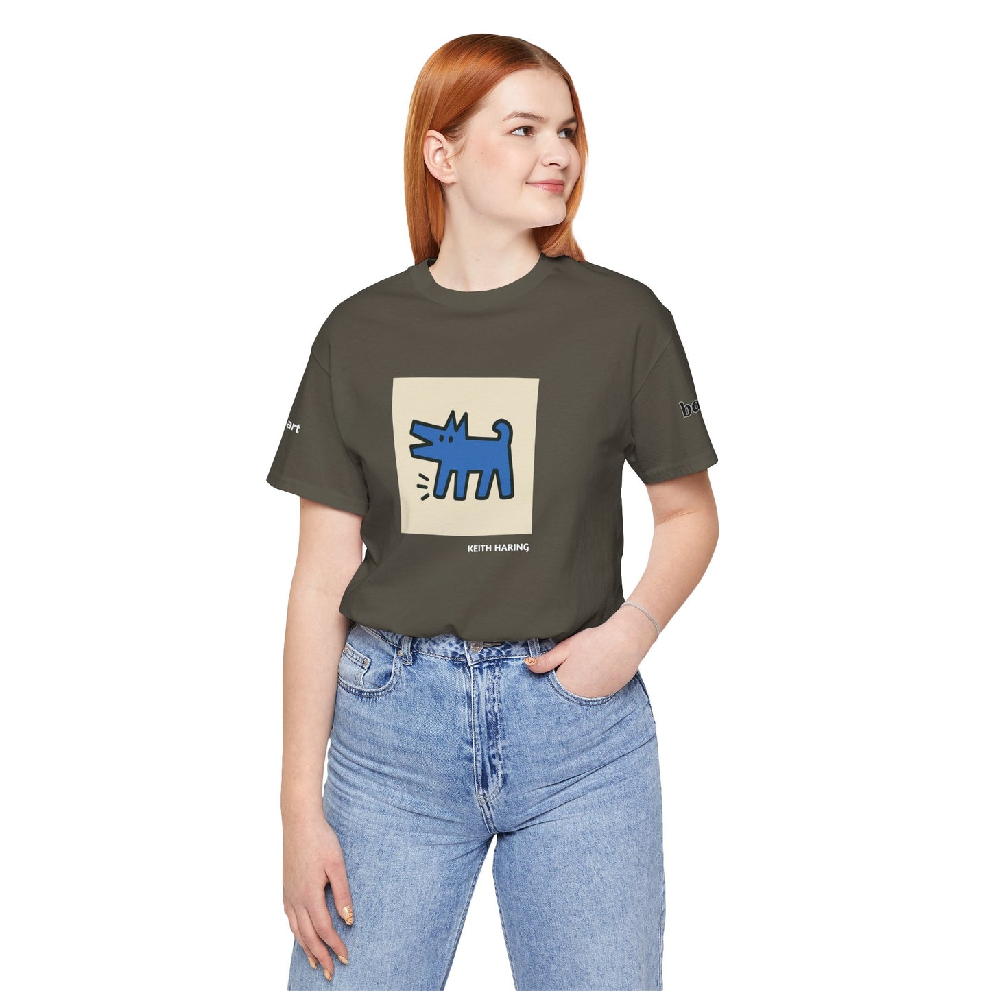 DOGART Unisex Jersey Dog T-Shirt - KEITH HARING - Iconic Painting Reimagined with Dogs