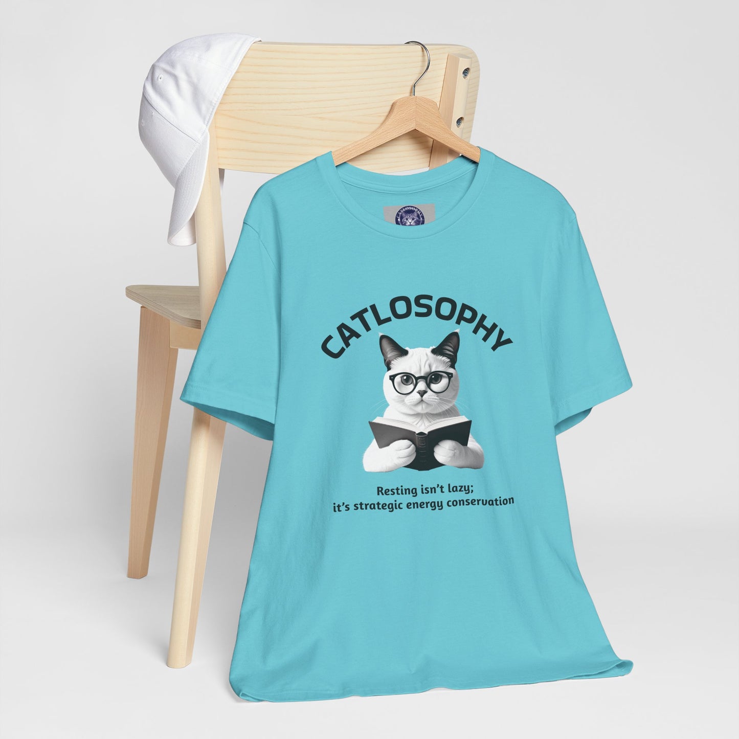 Catlosophy Unisex Jersey Short Sleeve Tee – "Resting isn't Lazy" Design