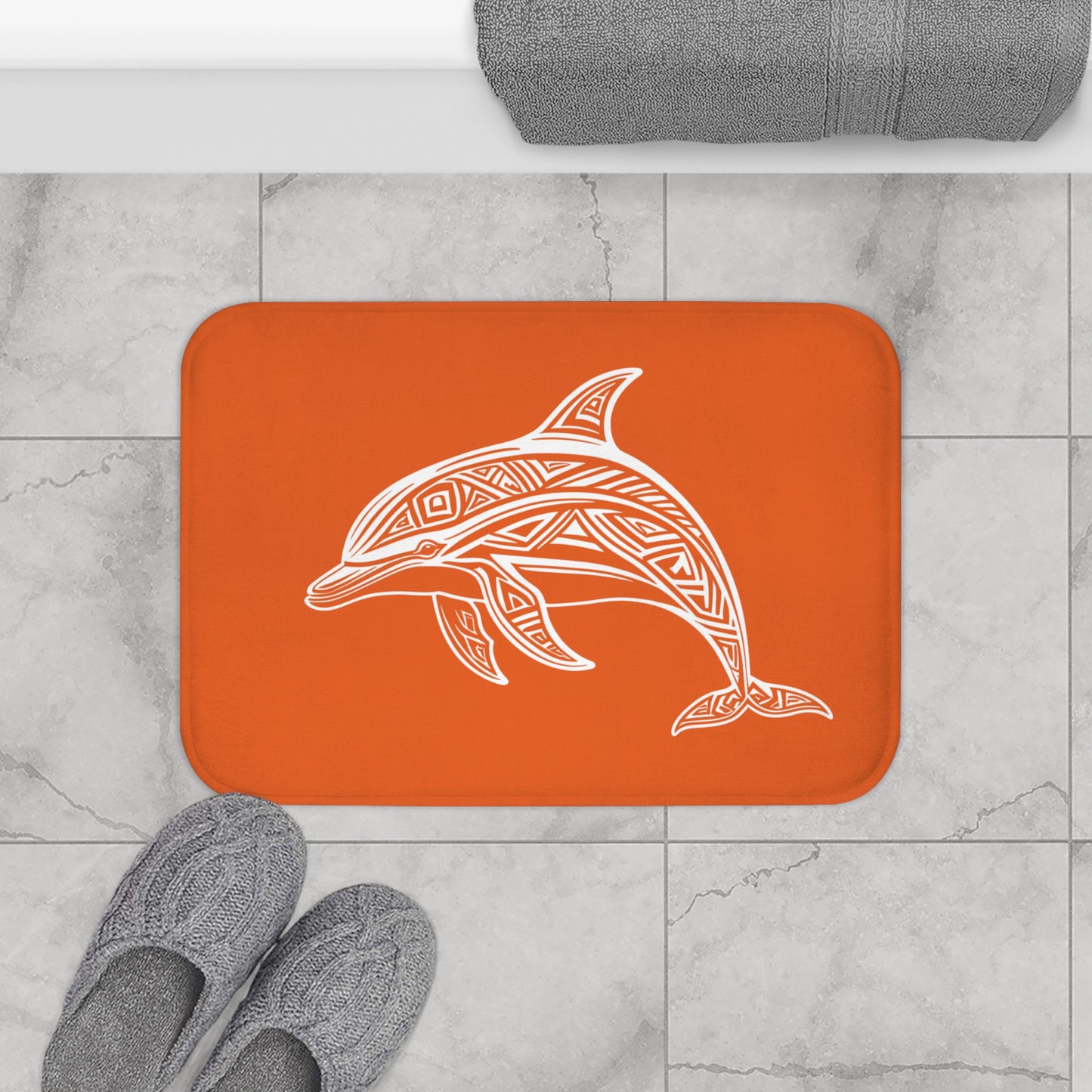 Tribal Bath Mat. Ocean Energy, Tribal Style