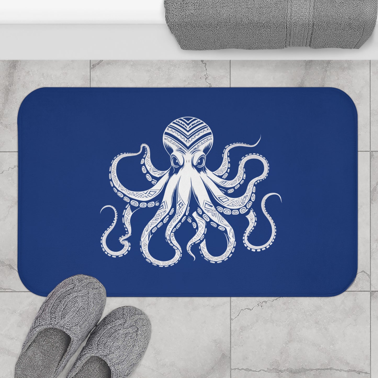Tribal Bath Mat. Ocean Energy, Tribal Style