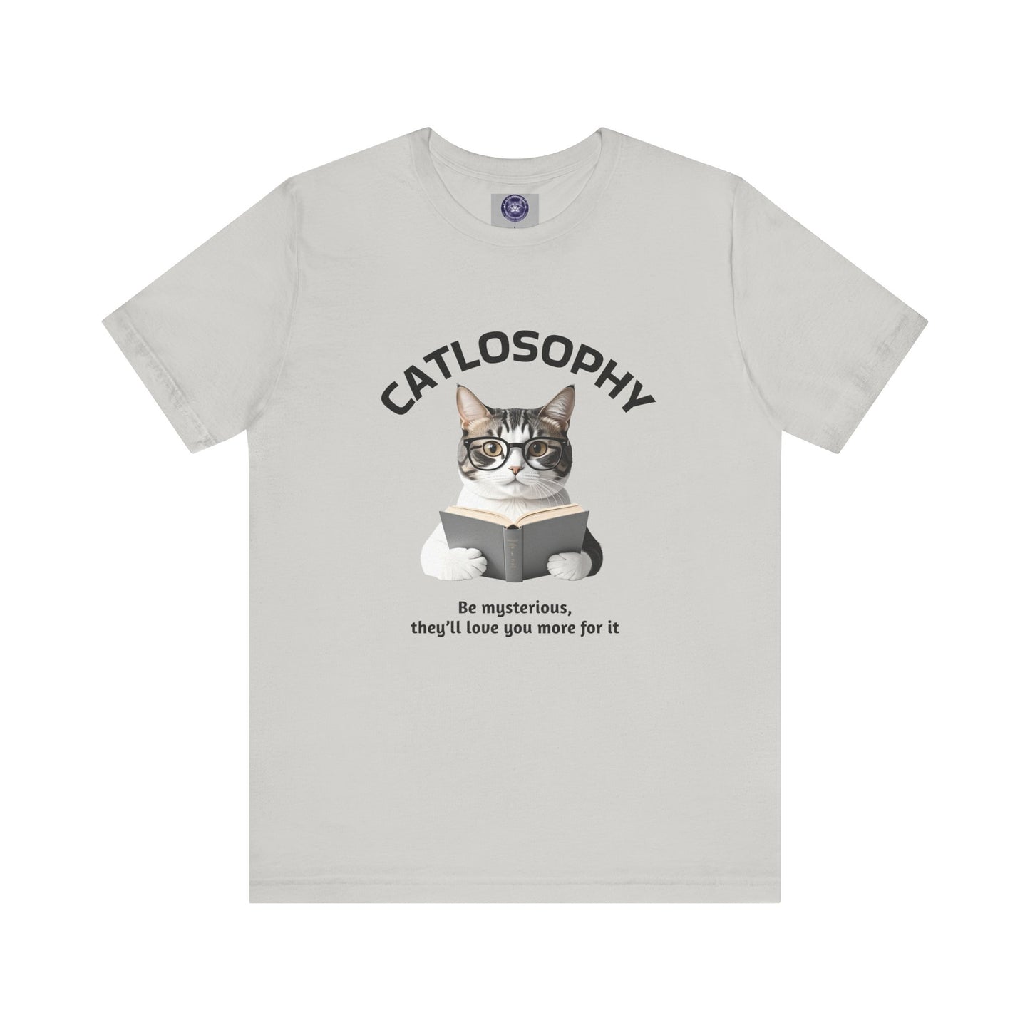 Catlosophy Unisex Jersey Short Sleeve Tee – "Be mysterious" Design