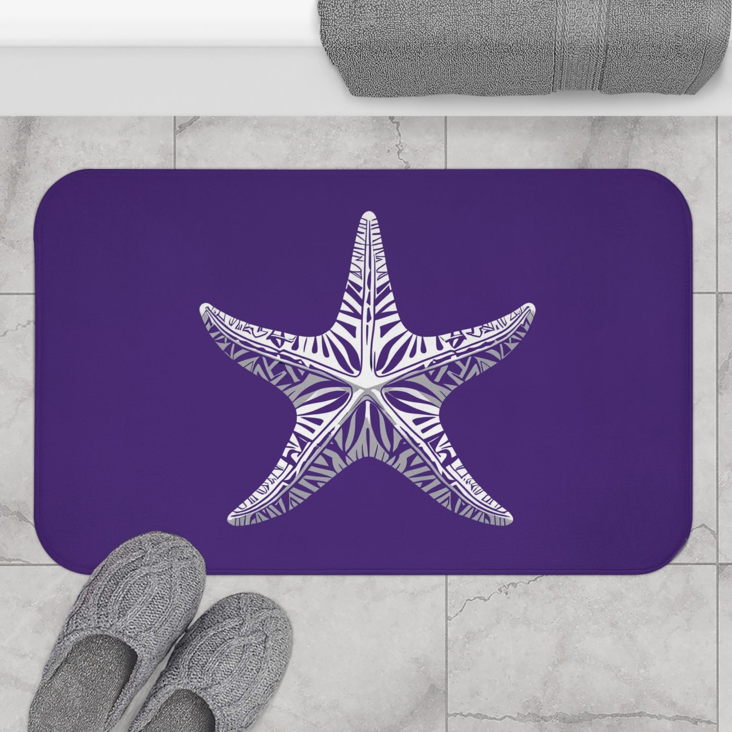 Tribal Bath Mat. Ocean Energy, Tribal Style