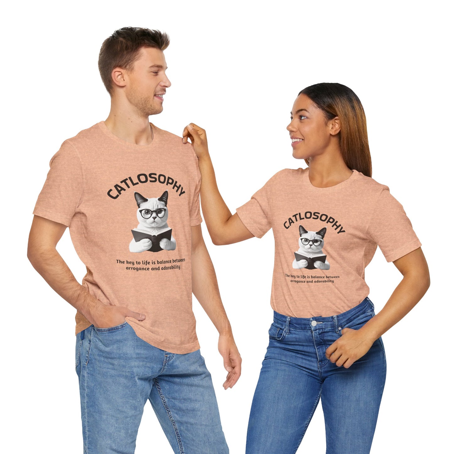 Catlosophy Unisex Jersey Short Sleeve Tee – "The Key to Life" Design