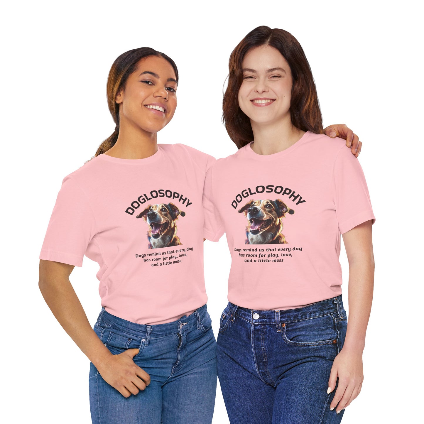 Doglosophy Unisex Jersey Short Sleeve Tee – "Dog Remind Us" Design