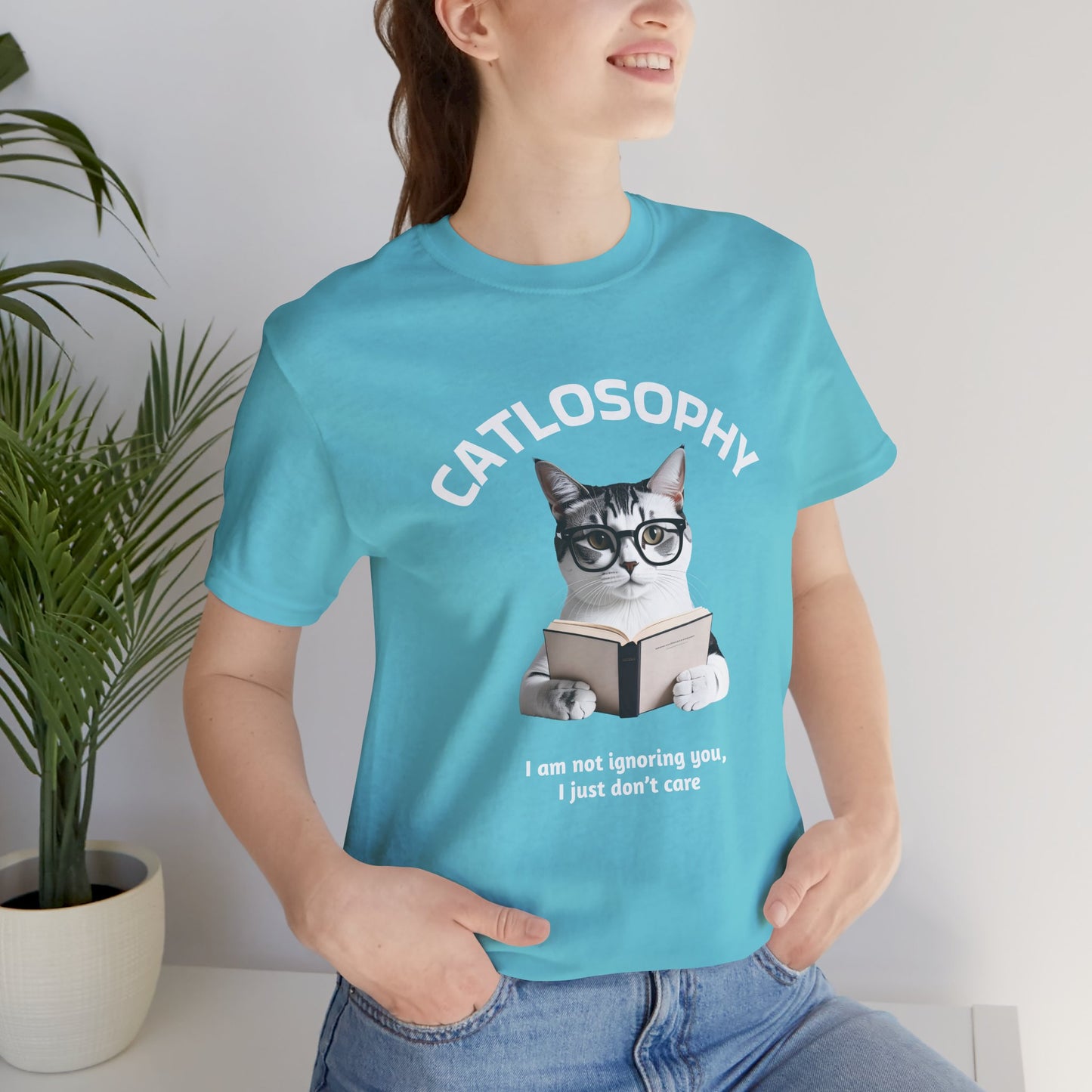 Catlosophy Unisex Jersey Short Sleeve Tee – "I am not ignoring you" Design