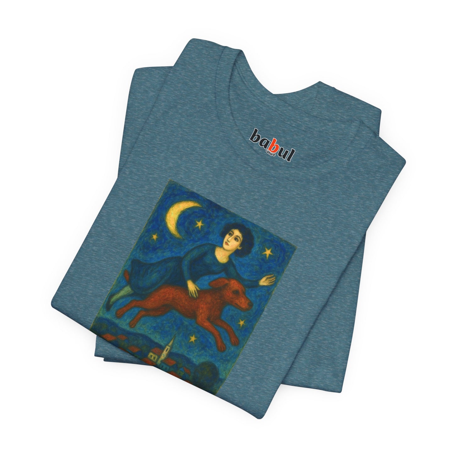 DOGART Unisex Jersey Dog T-Shirt - MARC CHAGALL - Iconic Painting Reimagined with Dogs