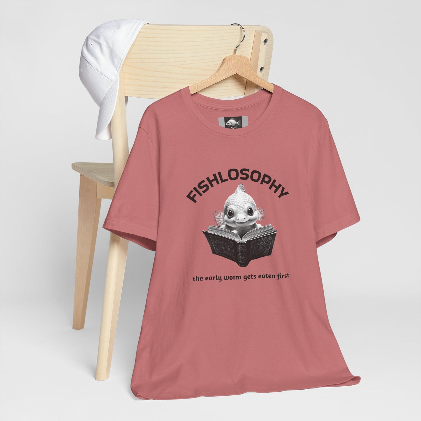 Fishlosophy Unisex Jersey Short Sleeve Tee – The Early Worms Get Eaten First