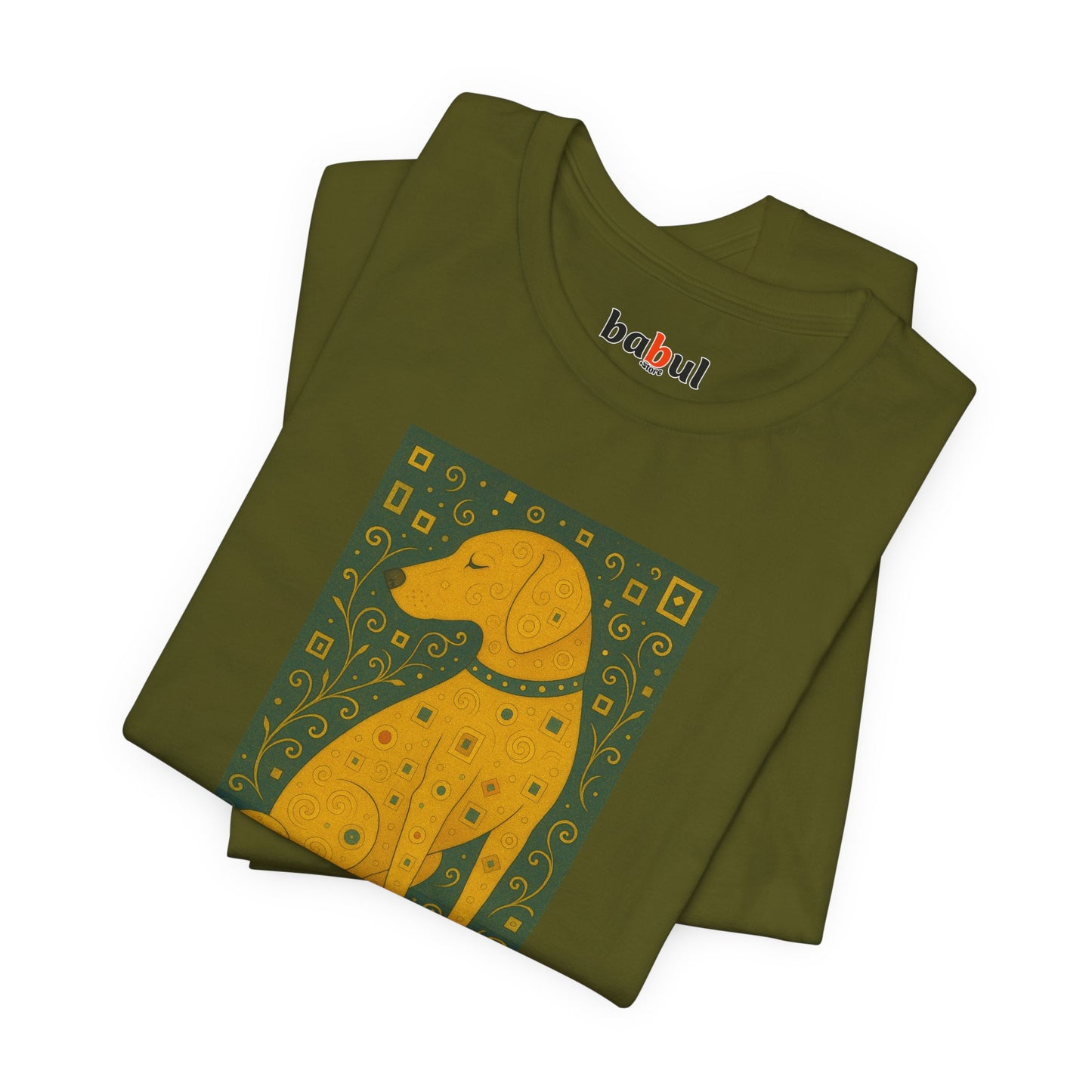 DOGART Unisex Jersey Dog T-Shirt - KLIMT - Iconic Painting Reimagined with Dogs