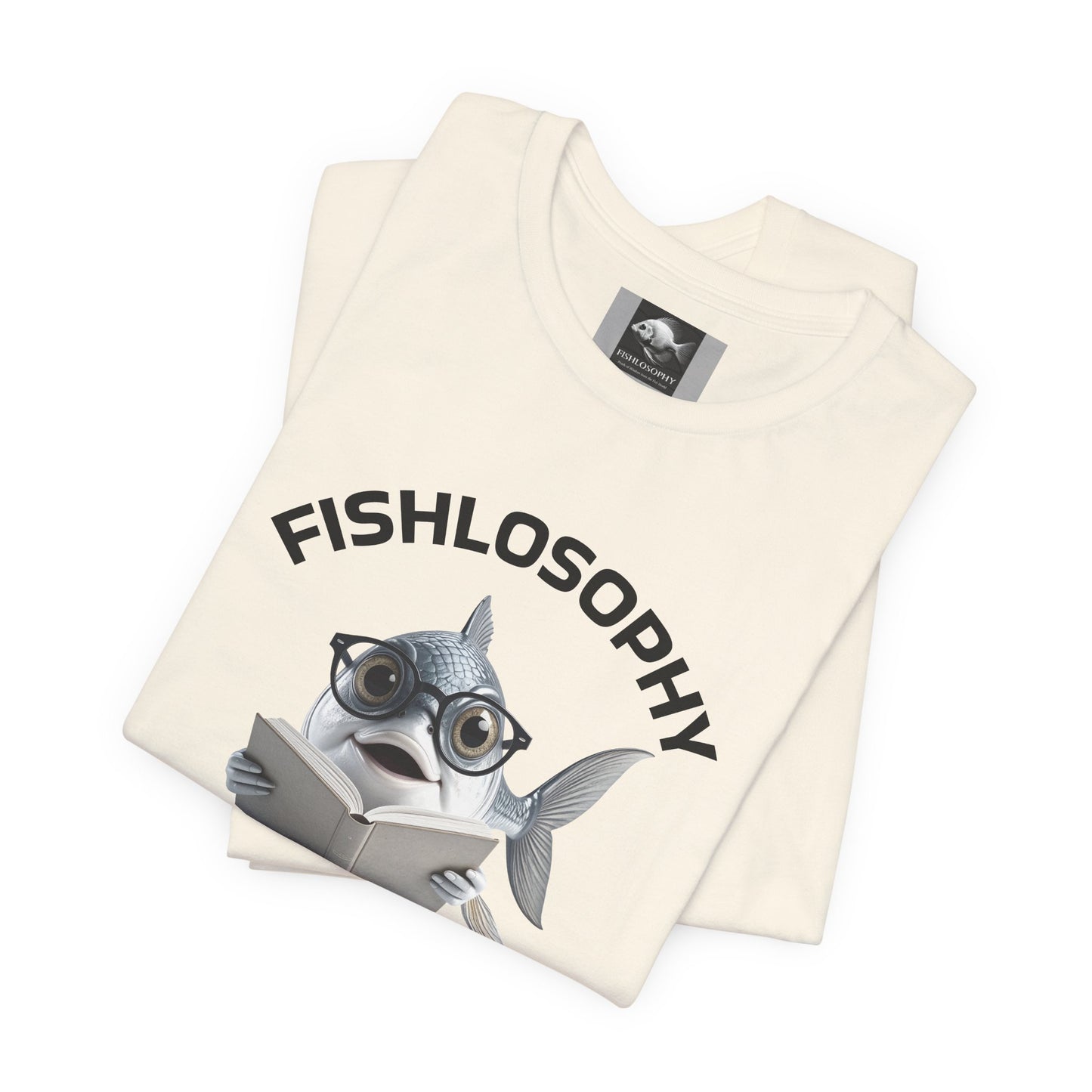 Fishlosophy Unisex Jersey Short Sleeve Tee – Only Dead Fish go with the Flow