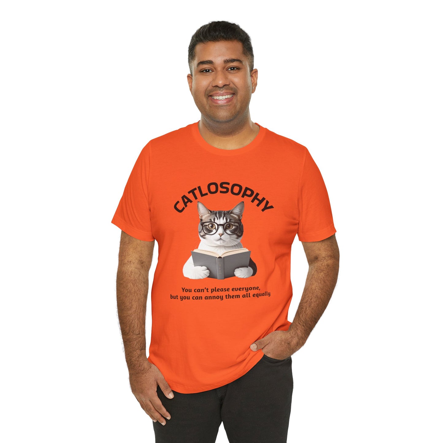 Catlosophy Unisex Jersey Short Sleeve Tee – "You can't please everyone" Design