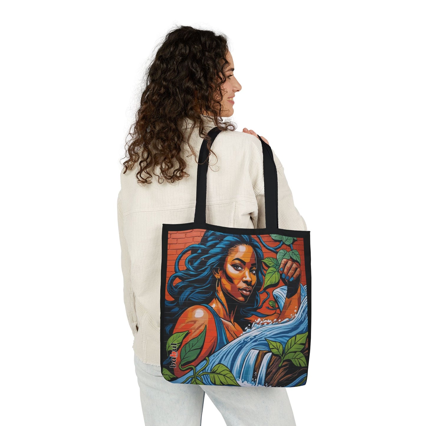 Artistic Surge - Eco-Friendly Canvas Tote Bag - WOMAN WITH WATER