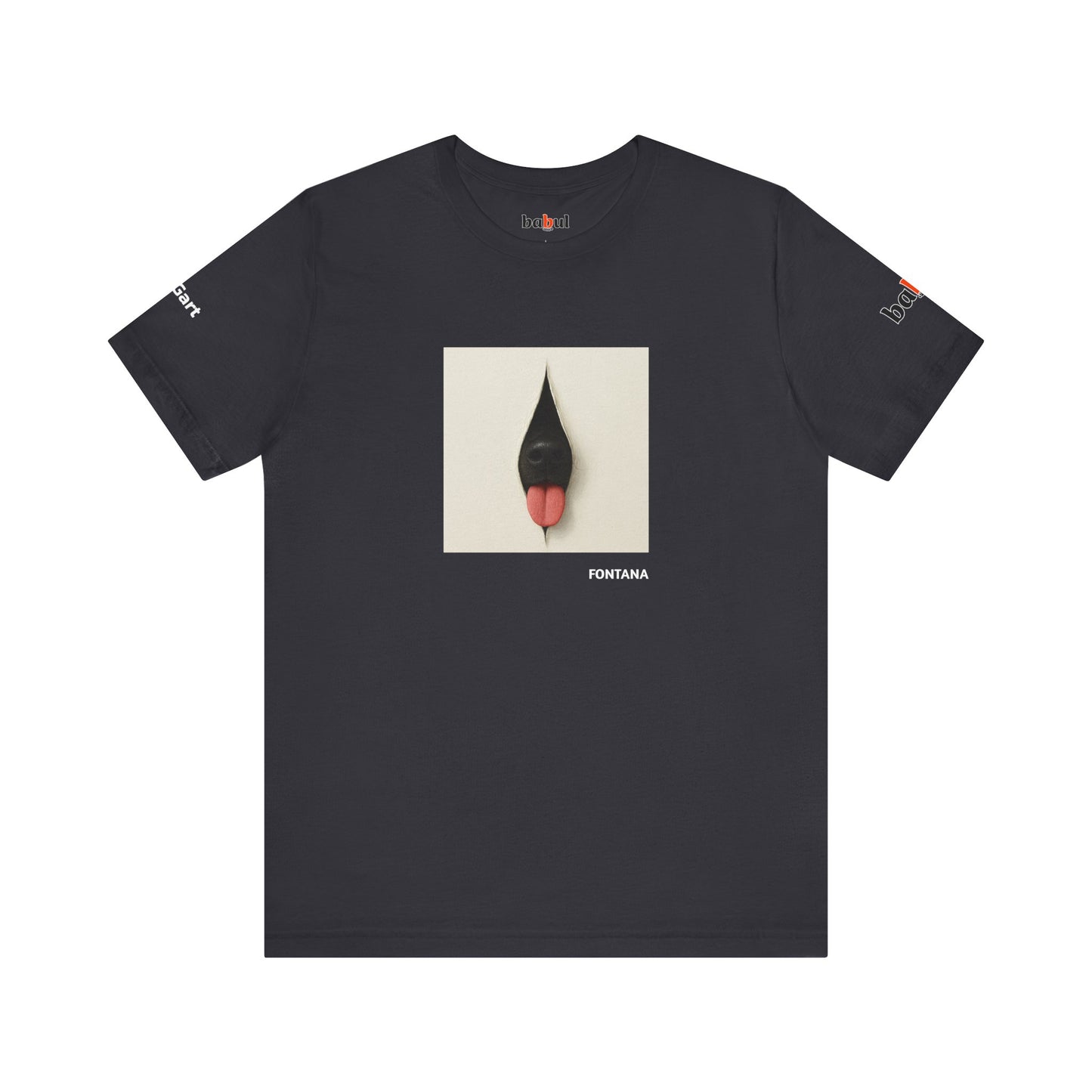 DOGART Unisex Jersey Dog T-Shirt - FONTANA - Iconic Painting Reimagined with Dogs