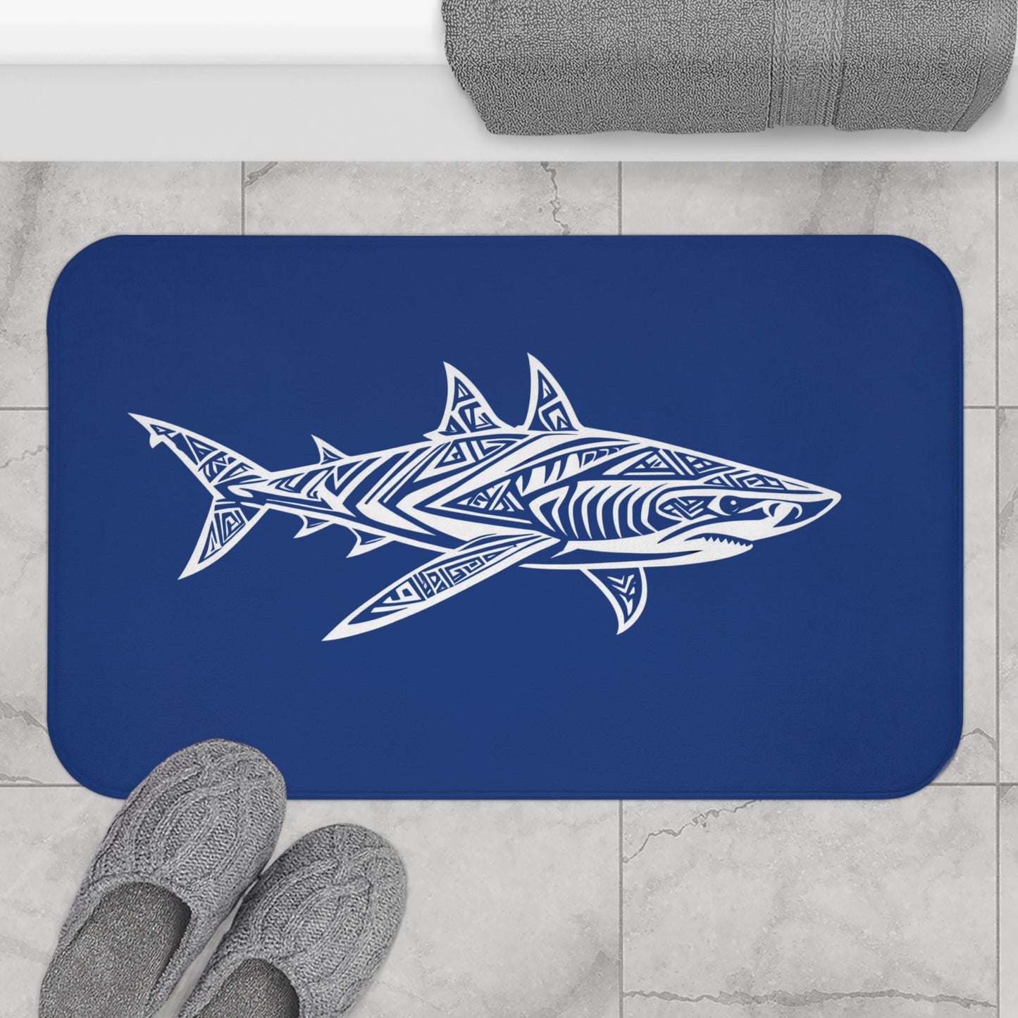 Tribal Bath Mat. Ocean Energy, Tribal Style