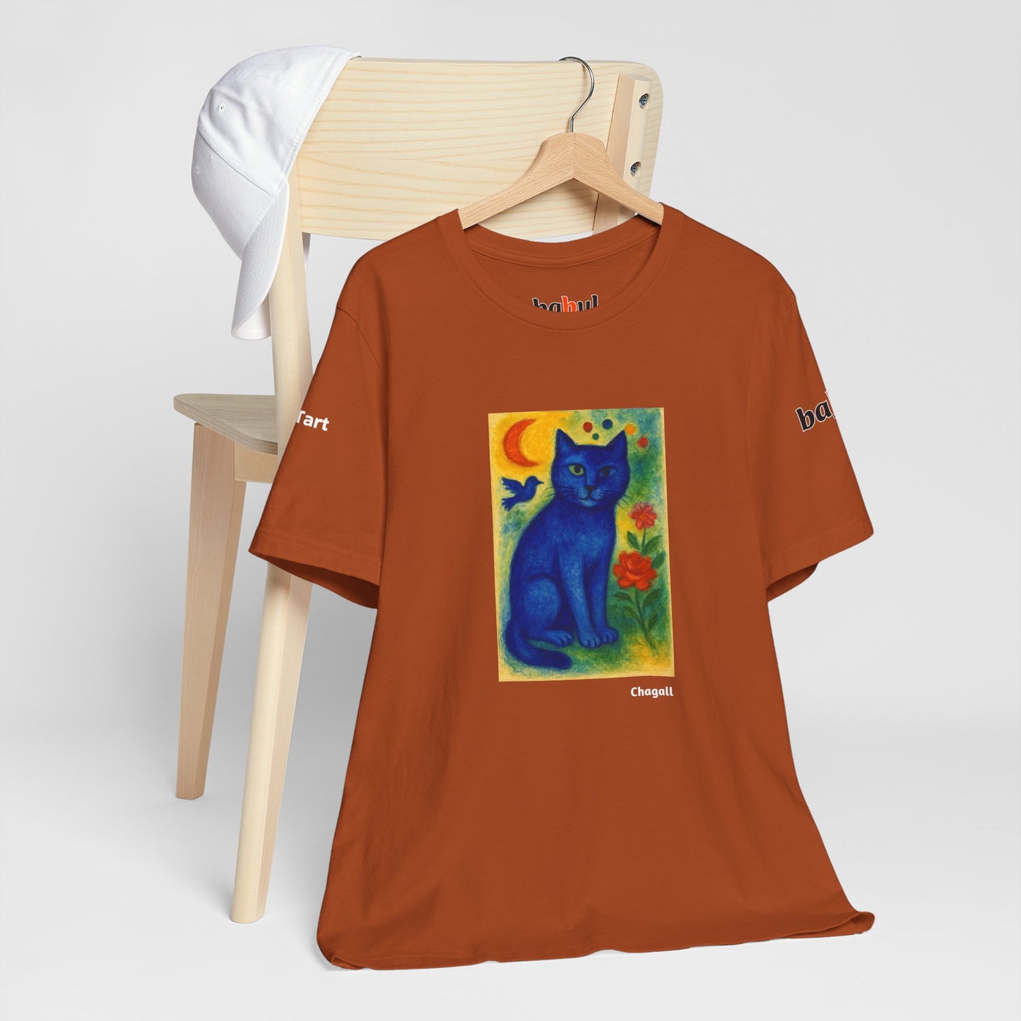 CATART Unisex Jersey Cat T-Shirt - MARC CHAGALL - Iconic Painting Reimagined with Cats