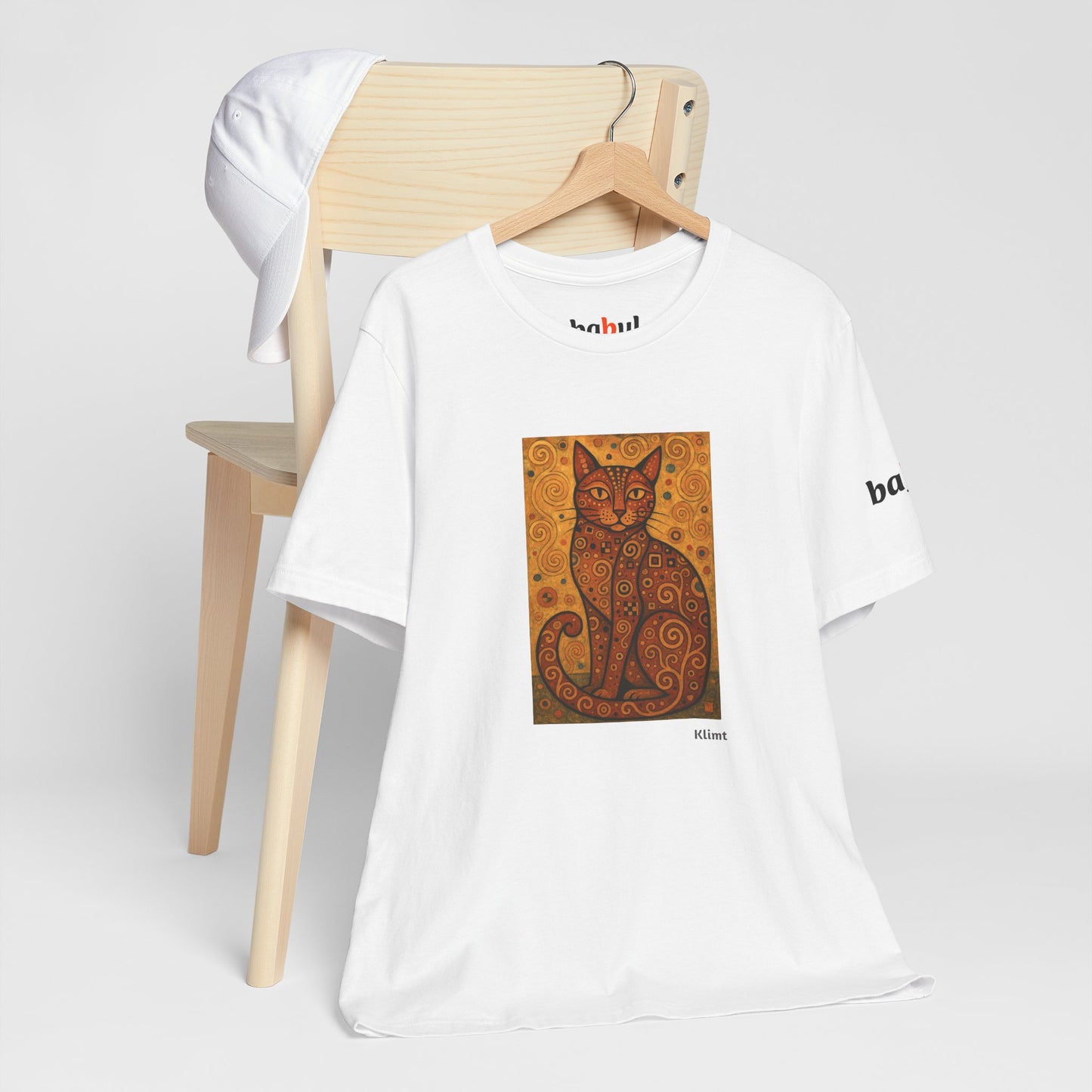 CATART Unisex Jersey Cat T-Shirt - KLIMT - Iconic Painting Reimagined with Cats