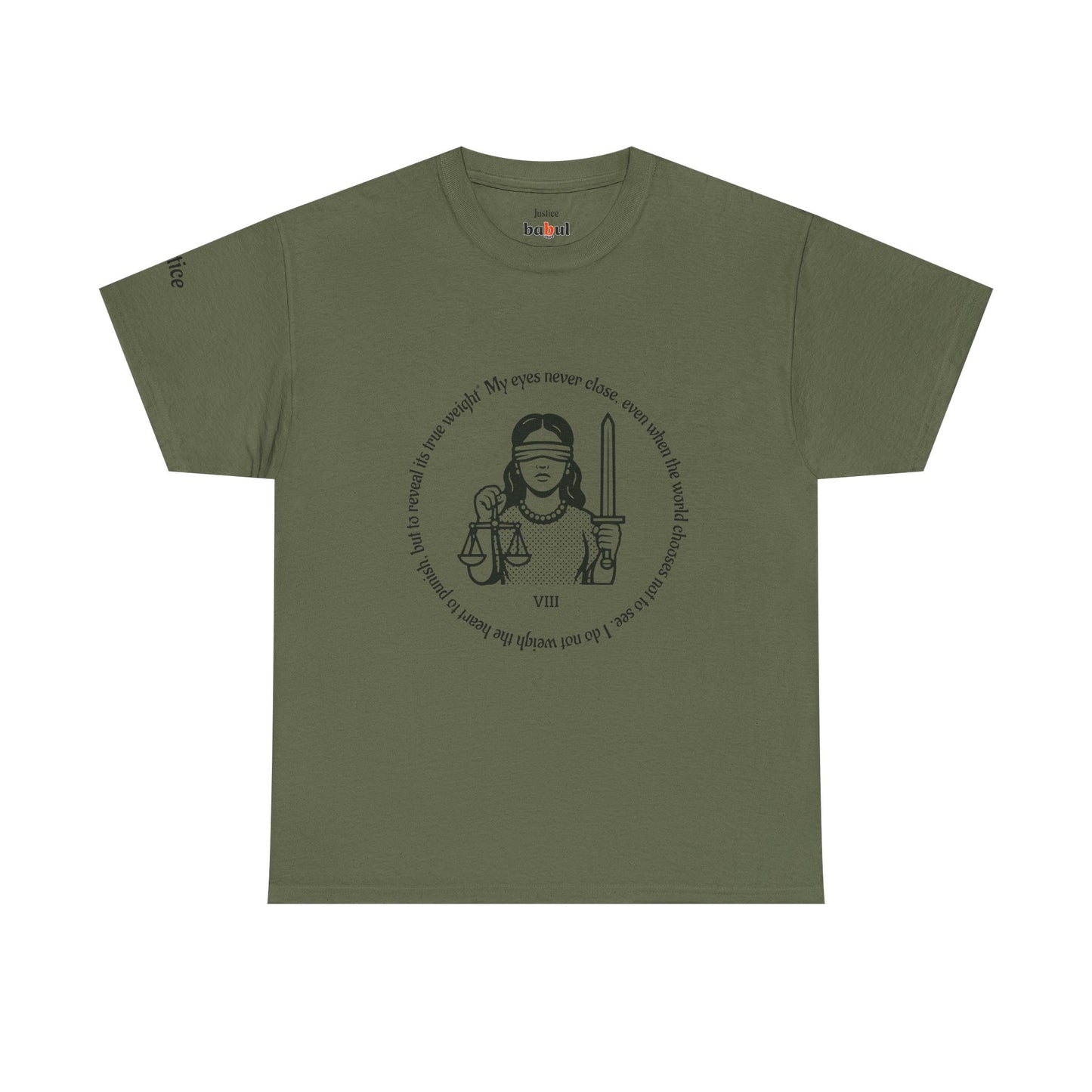 Justice - ArcanaPop T-Shirt – Where Tarot Magic Meets Pop Art