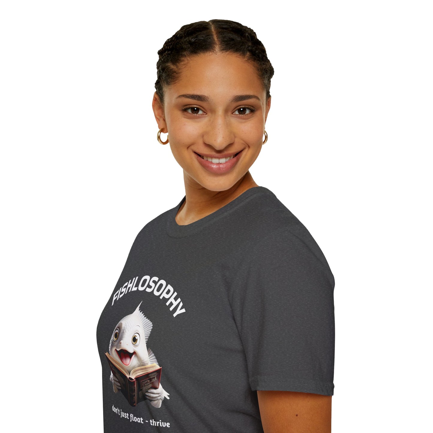 Fishlosophy Unisex T-Shirt - Ocean Vibes and Life's Questions Design - PEARLS OF WISDOM FROM THE FISH WORLD