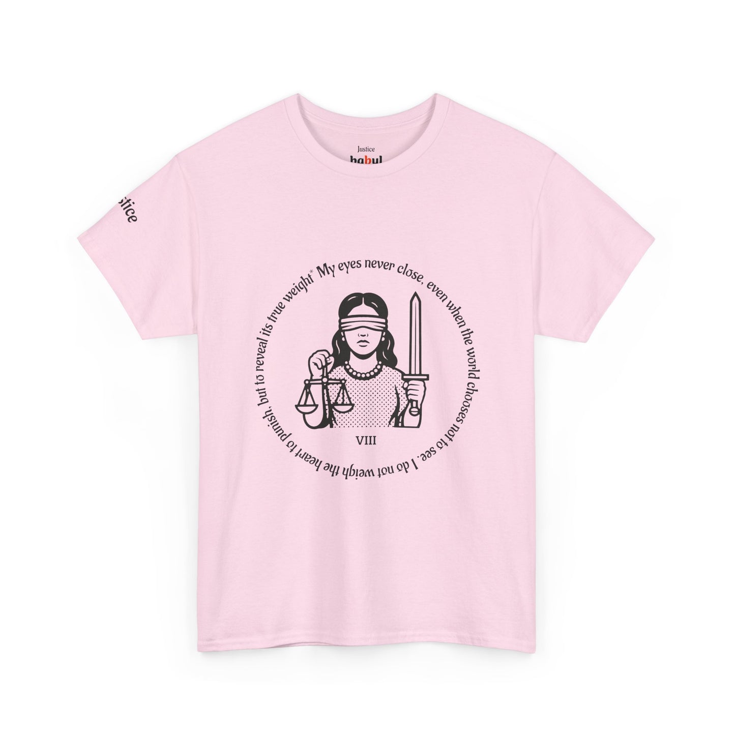 Justice - ArcanaPop T-Shirt – Where Tarot Magic Meets Pop Art