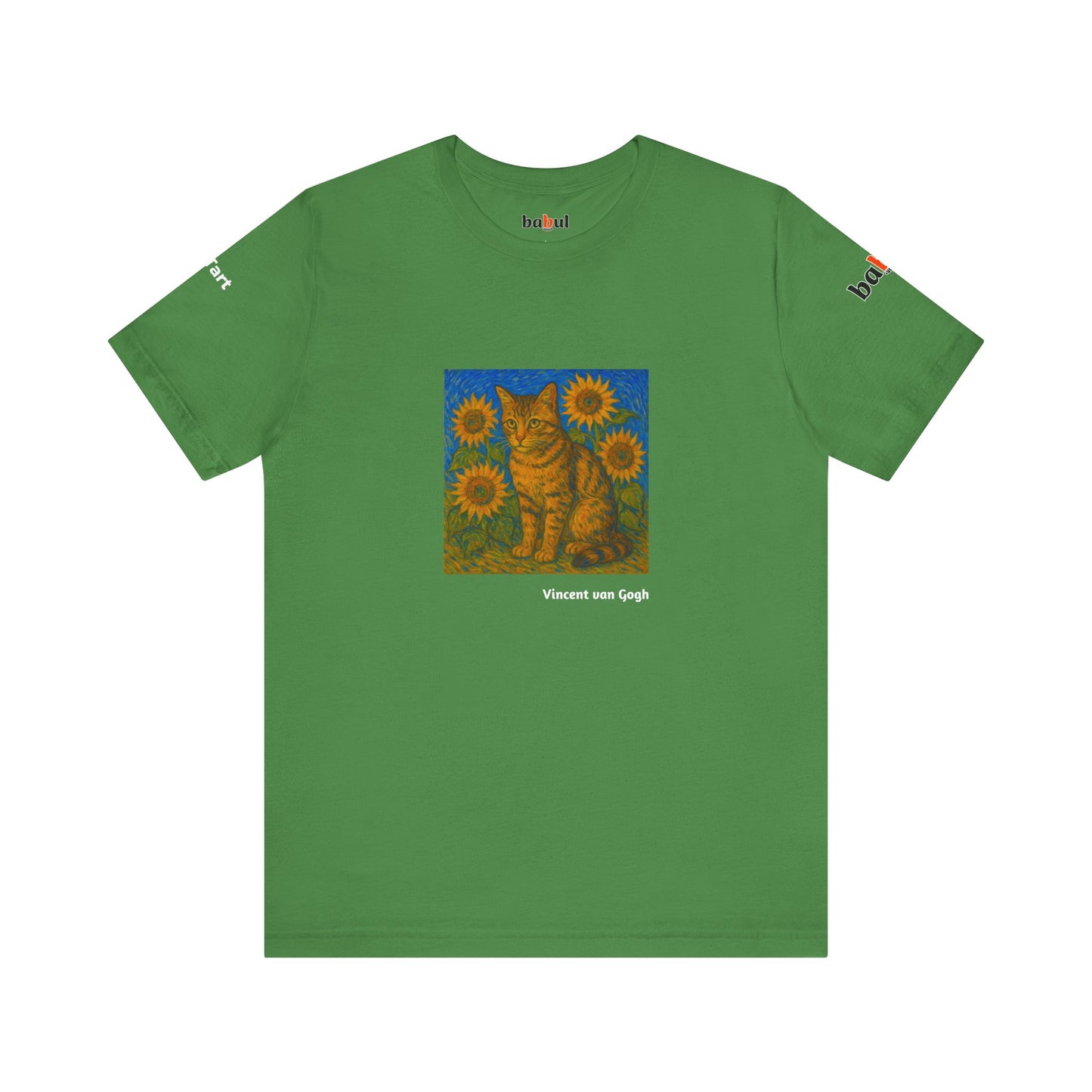 CATART Unisex Jersey Cat T-Shirt - Vincent van Gogh - Iconic Painting Reimagined with Cats