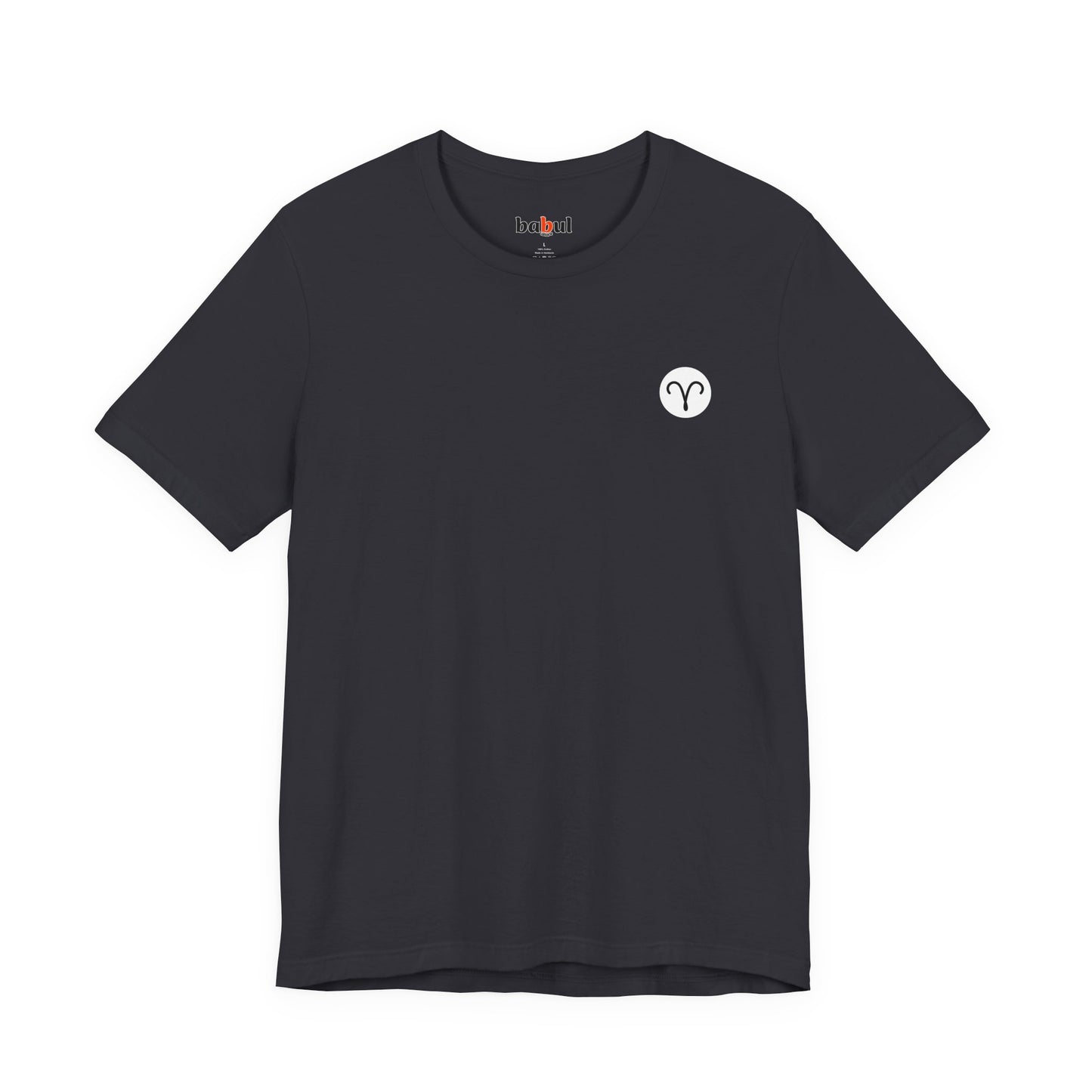 Aries - Gothic Zodiac T-Shirt. Blue graphic on the back. Zodiac in the Shadows