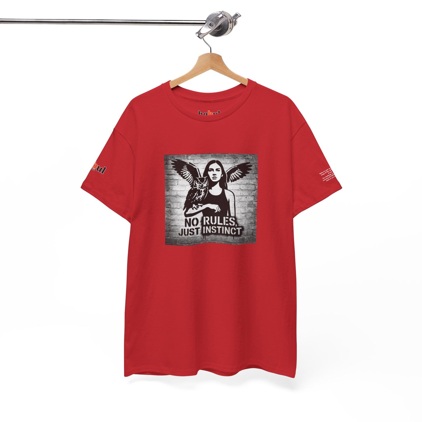 Rebel Graphic Tee - Unisex Heavy Cotton T-Shirt for the Wild at Heart. Rebel Tees, Born to Be Worn - NO RULES, JUST INSTINCT