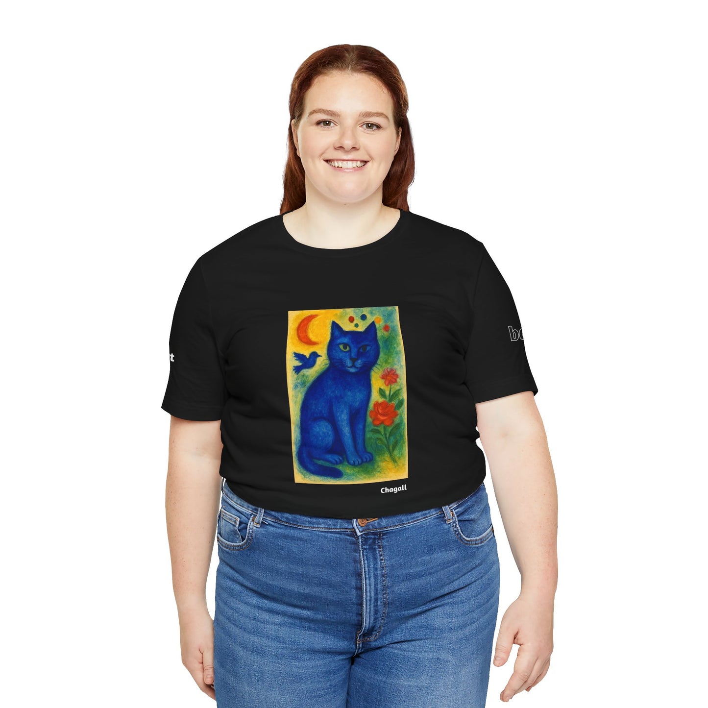 CATART Unisex Jersey Cat T-Shirt - MARC CHAGALL - Iconic Painting Reimagined with Cats