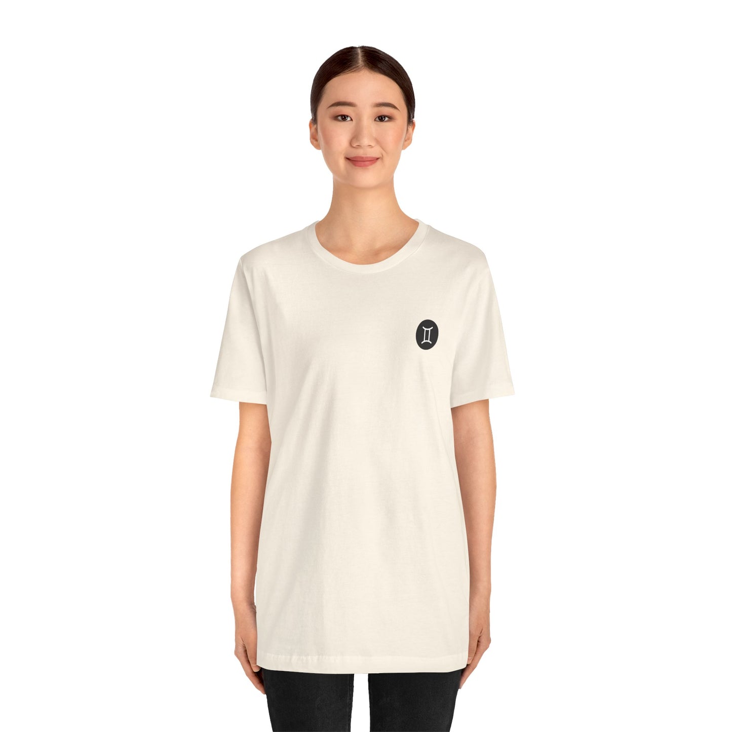 Gemini - Gothic Zodiac T-Shirt. Blue graphic on the back. Zodiac in the Shadows
