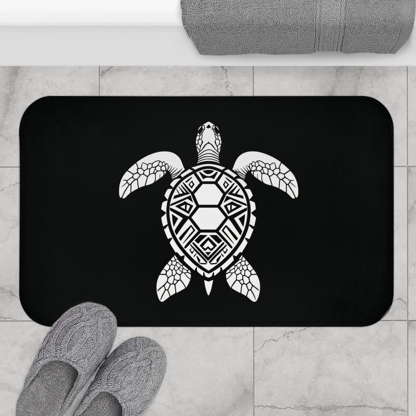 Tribal Bath Mat. Ocean Energy, Tribal Style