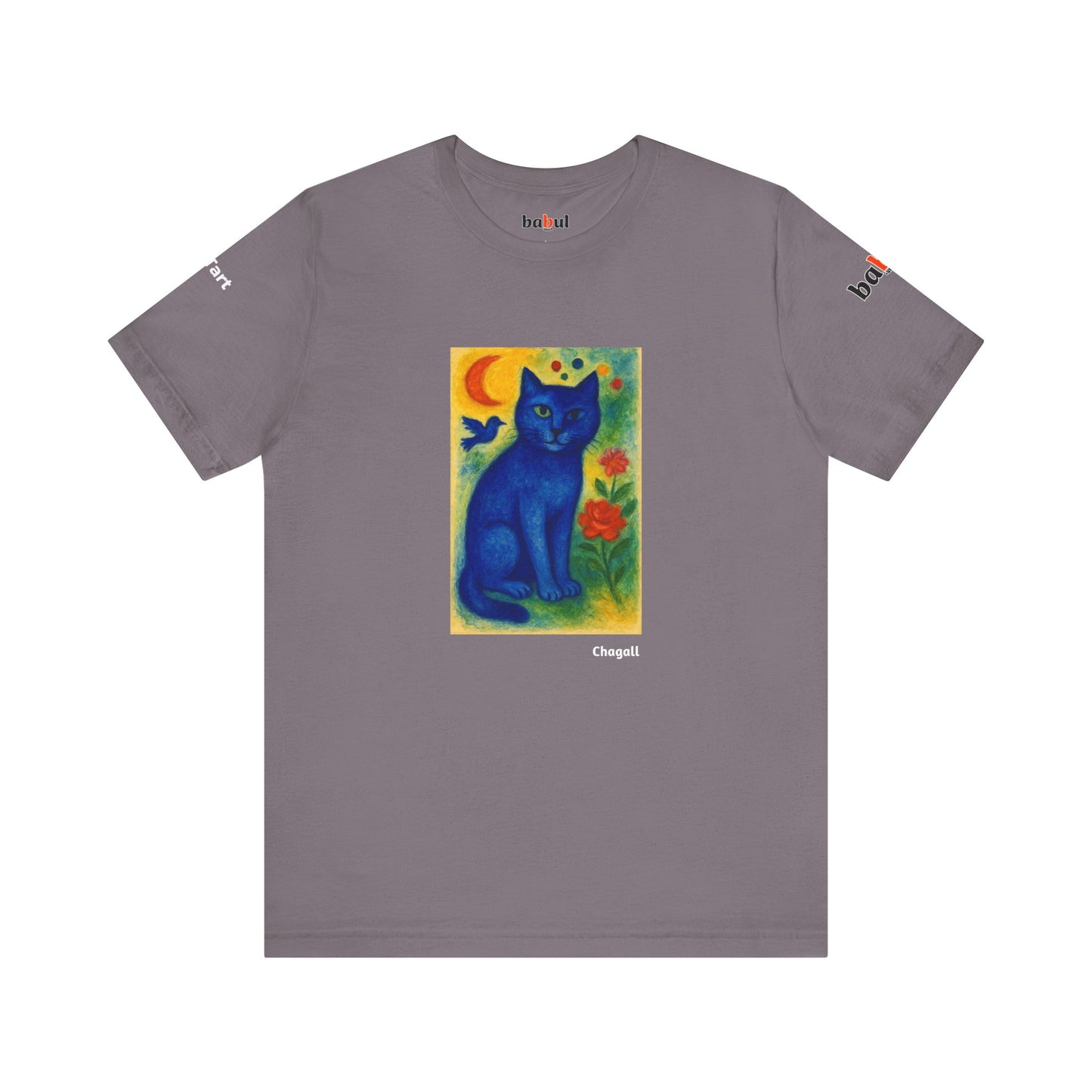 CATART Unisex Jersey Cat T-Shirt - MARC CHAGALL - Iconic Painting Reimagined with Cats