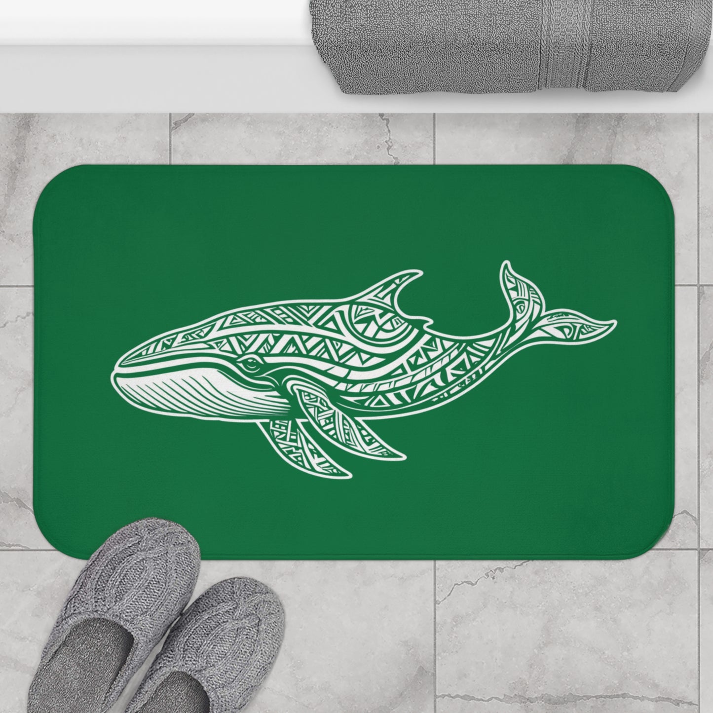Tribal Bath Mat. Ocean Energy, Tribal Style