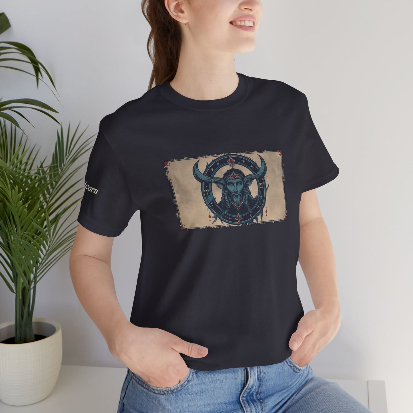 Capricorn - Gothic Zodiac T-Shirt. Zodiac in the Shadows