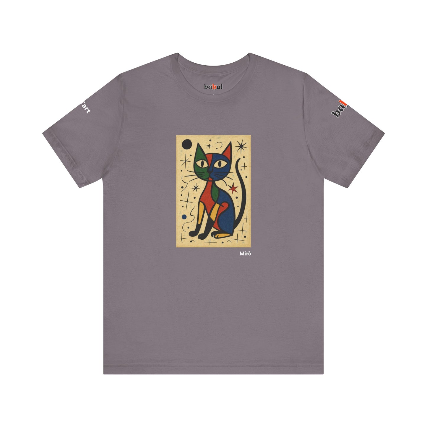 CATART Unisex Jersey Cat T-Shirt - MIRO - Iconic Painting Reimagined with Cats
