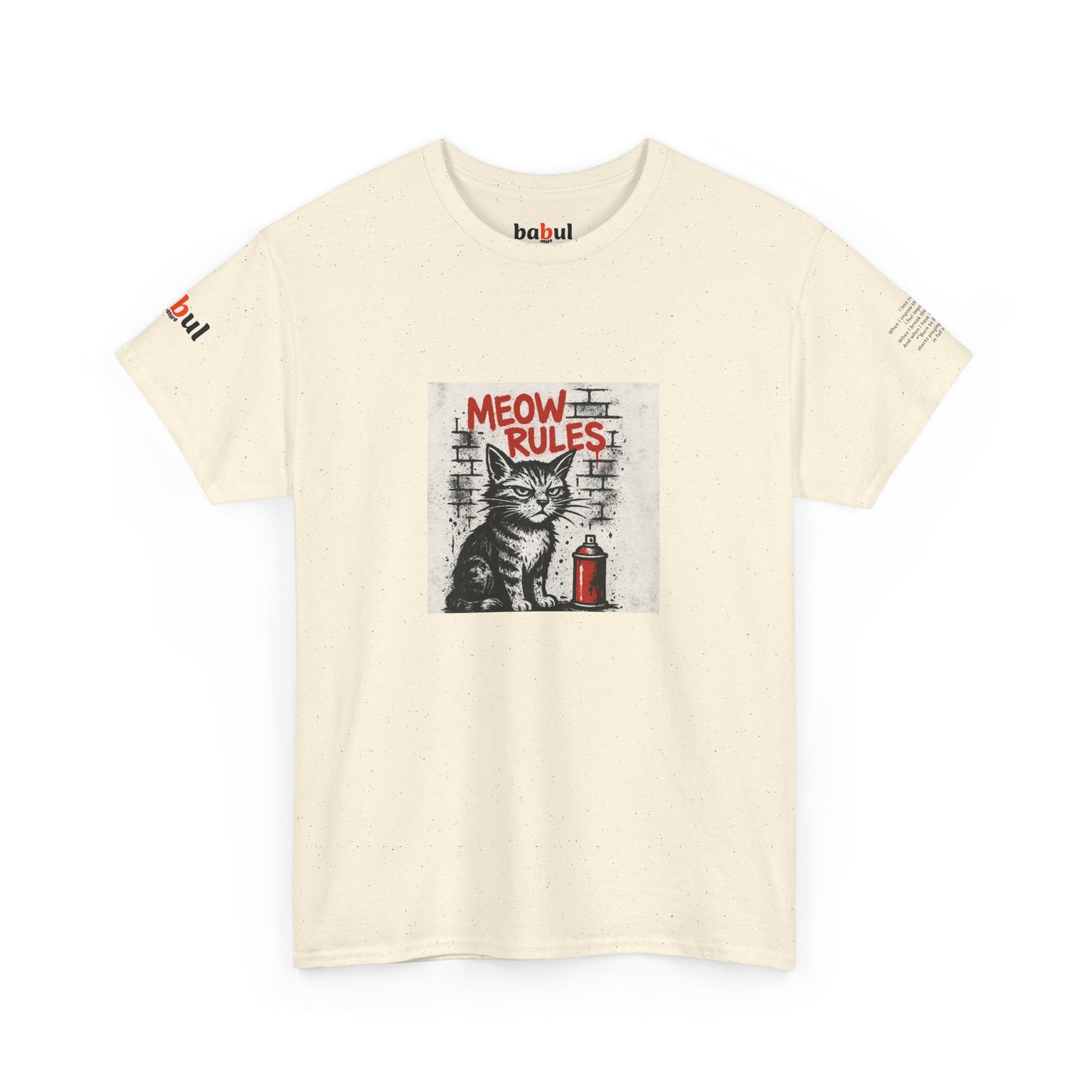 Rebel Graphic Tee - Unisex Heavy Cotton T-Shirt for the Wild at Heart. Rebel Tees, Born to Be Worn - MEOW RULES