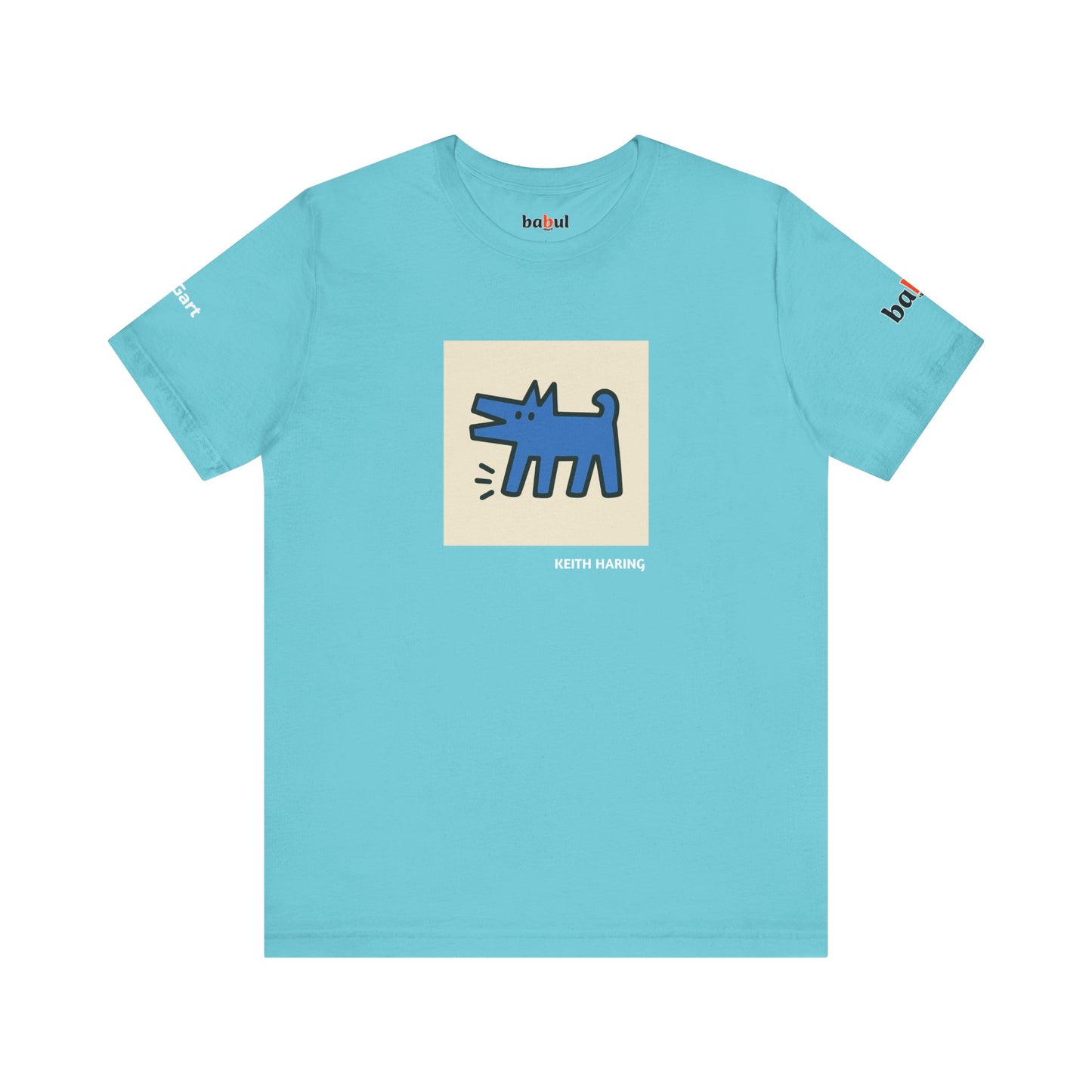 DOGART Unisex Jersey Dog T-Shirt - KEITH HARING - Iconic Painting Reimagined with Dogs