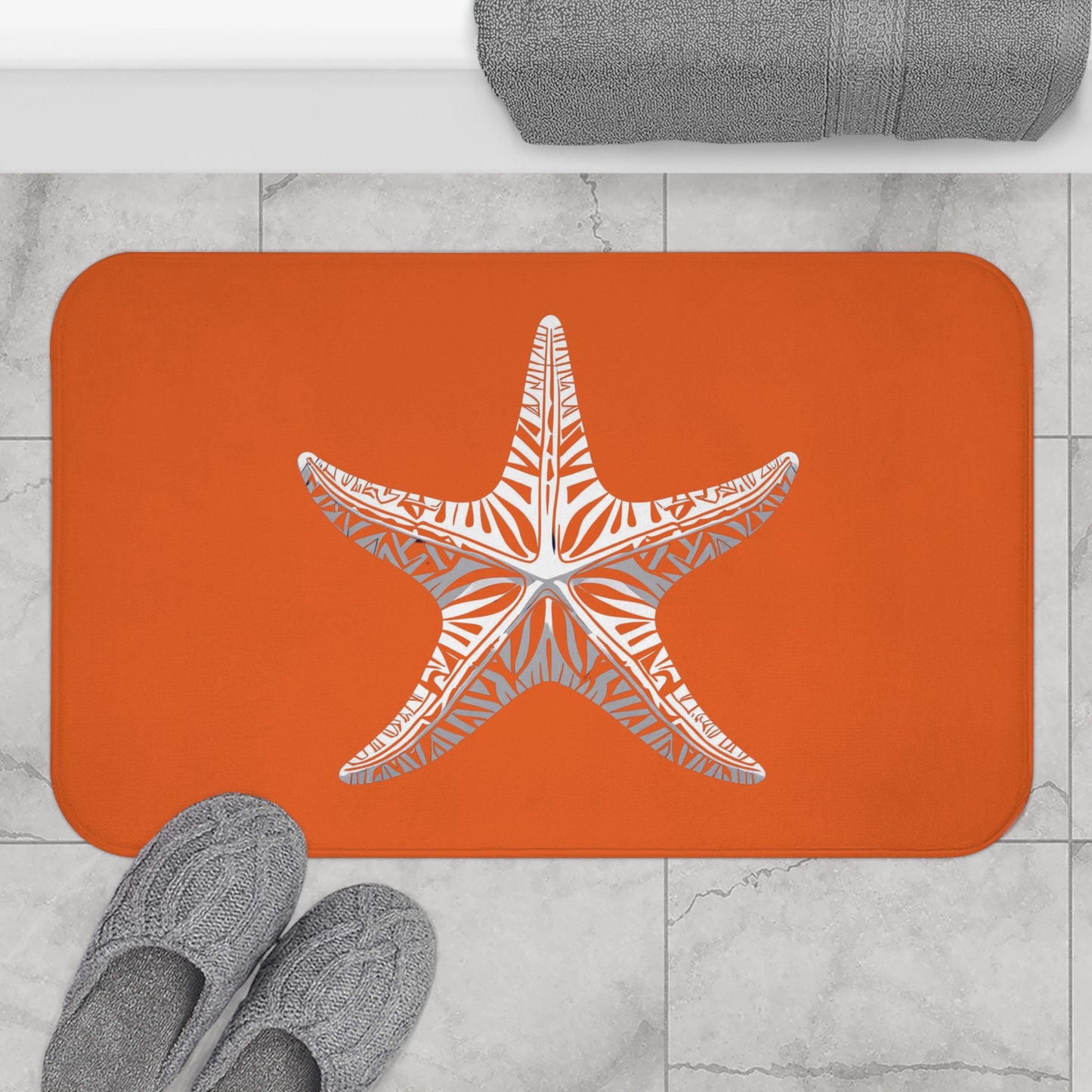 Tribal Bath Mat. Ocean Energy, Tribal Style
