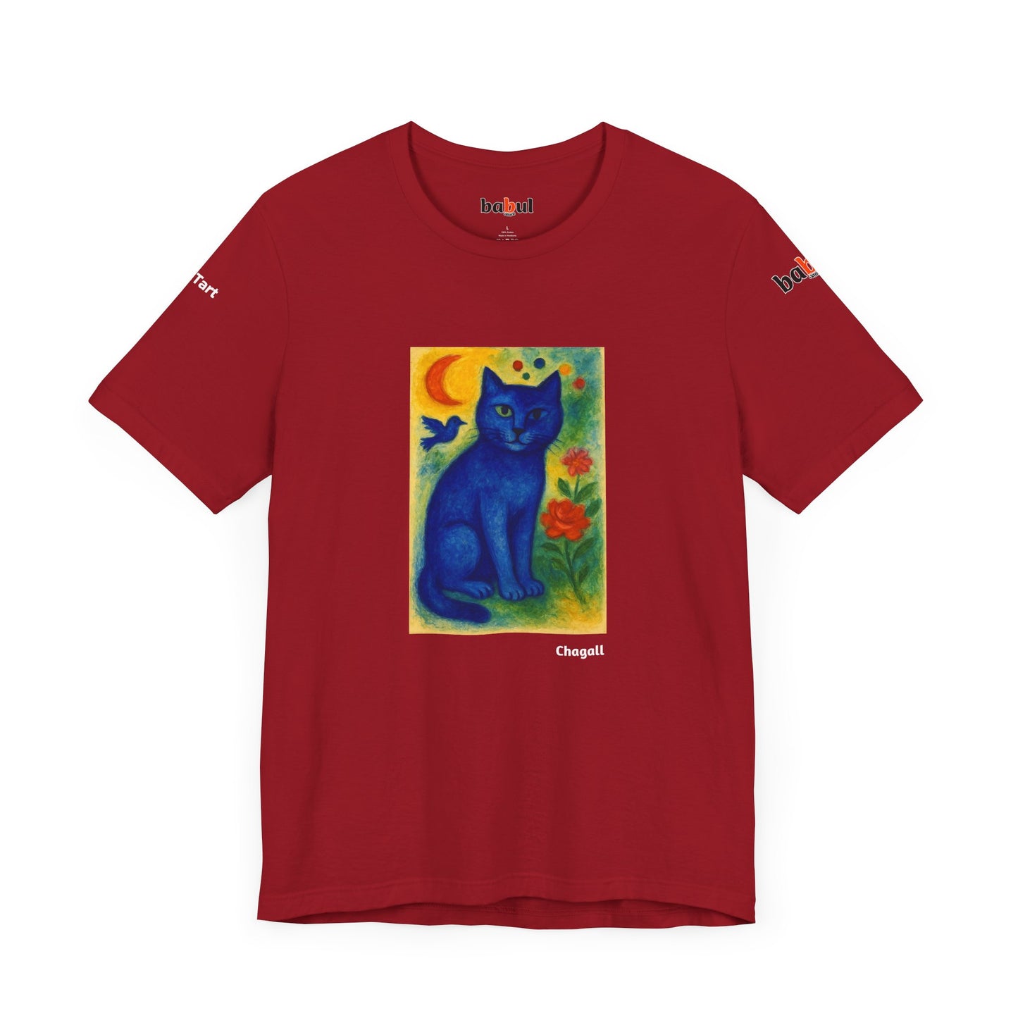 CATART Unisex Jersey Cat T-Shirt - MARC CHAGALL - Iconic Painting Reimagined with Cats