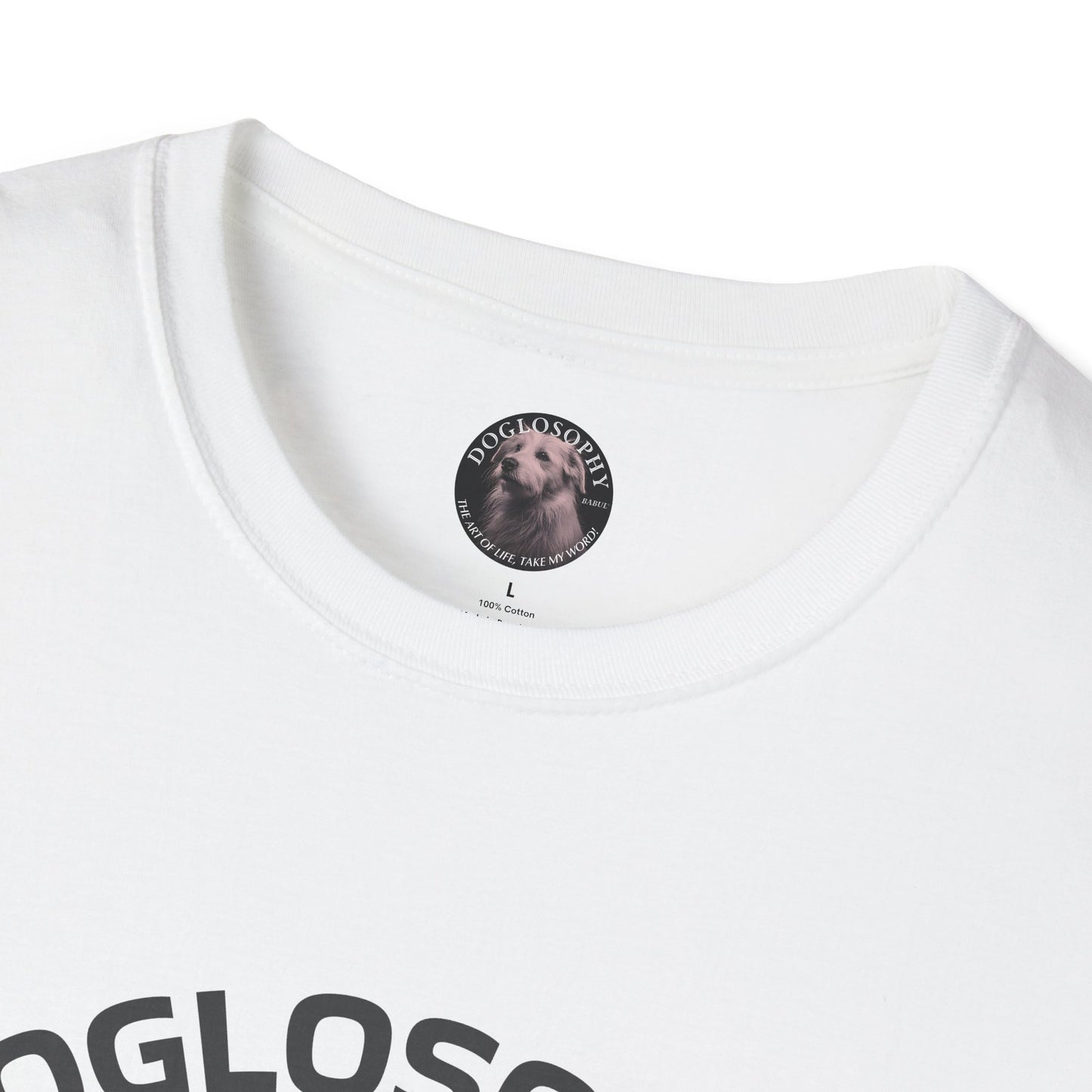 Doglosophy Unisex Softstyle T-Shirt - "Happiness is a Warm Sunbeam" Design